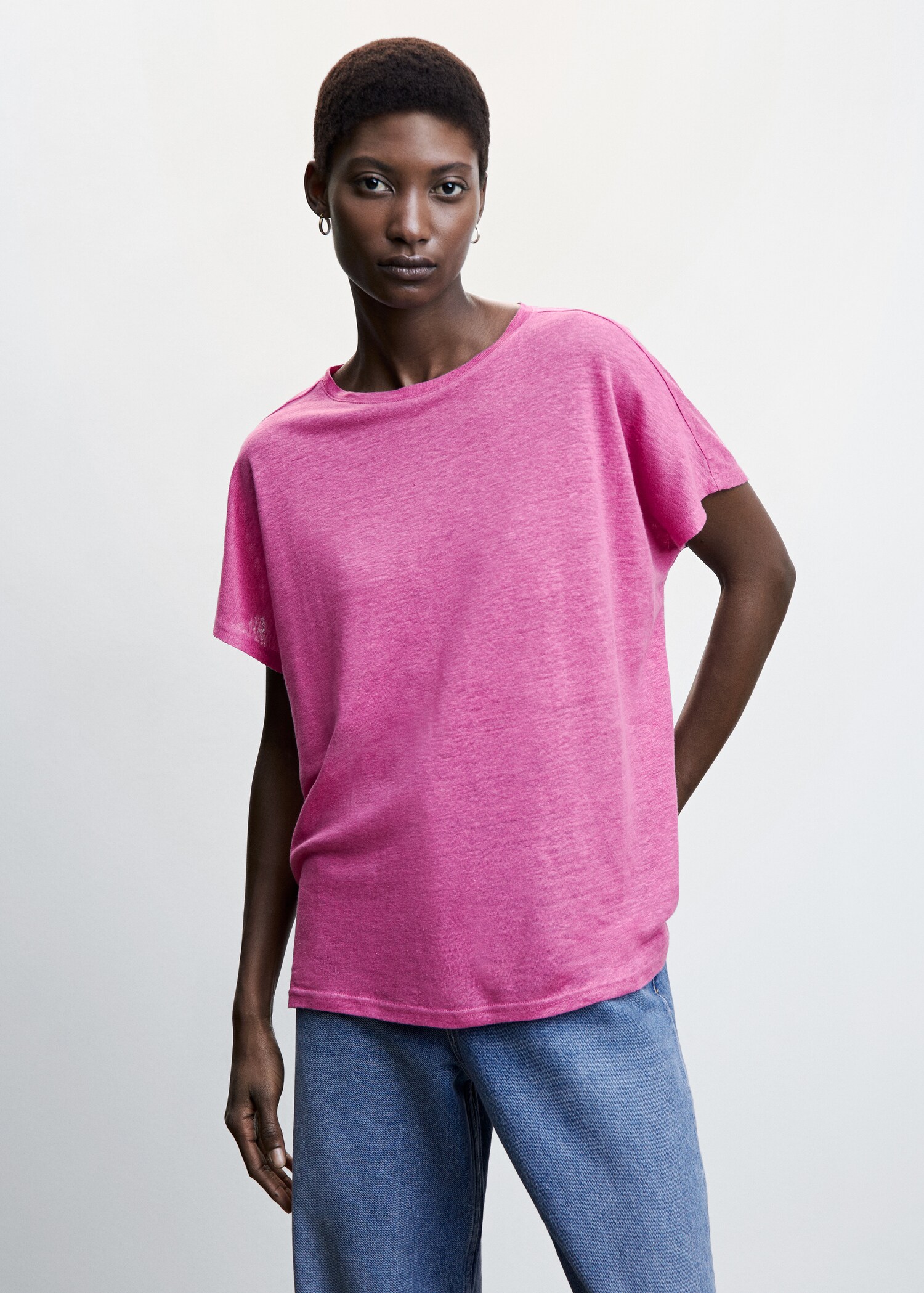 100% linen t-shirt - Medium plane