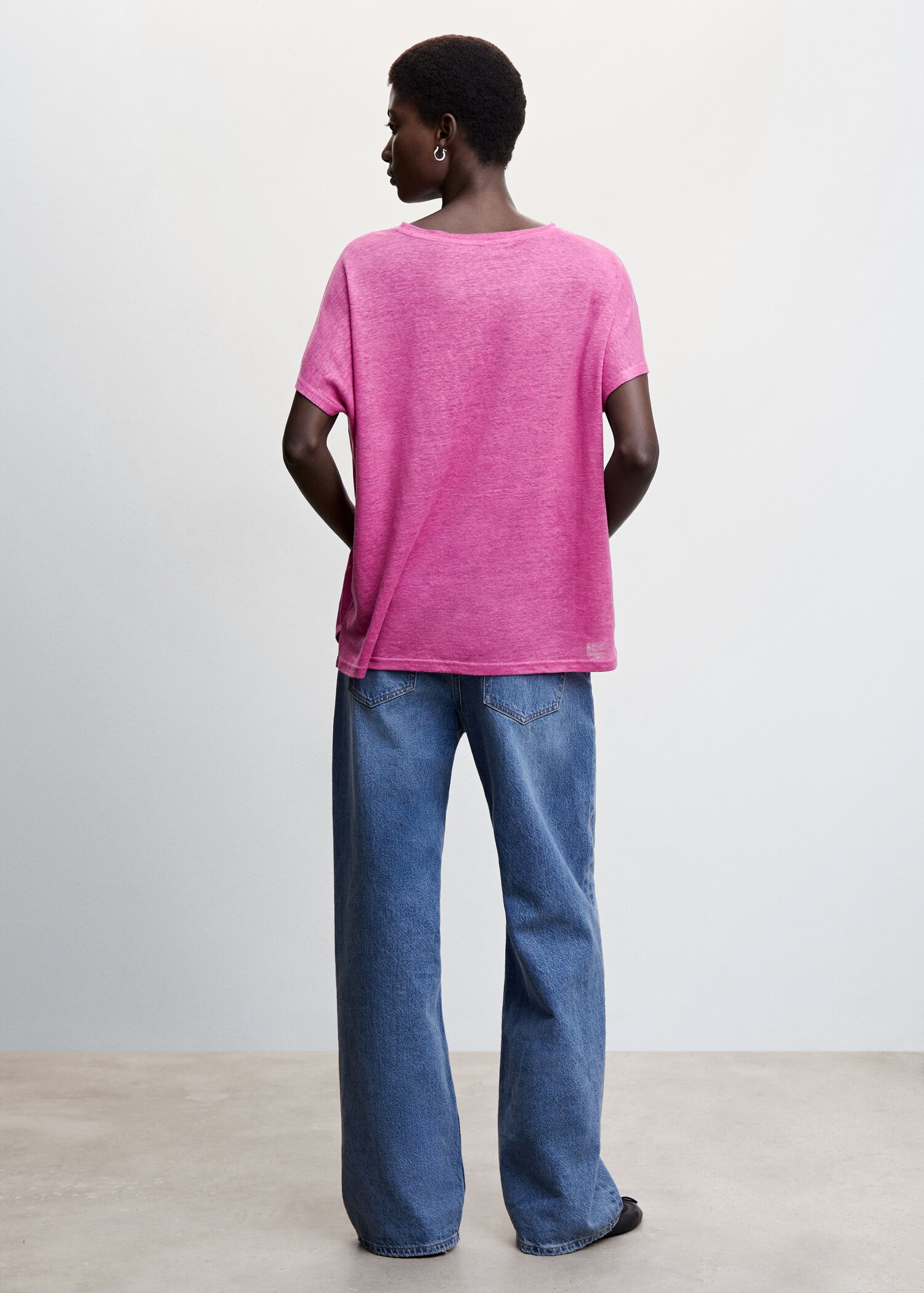 100% linen t-shirt - Reverse of the article