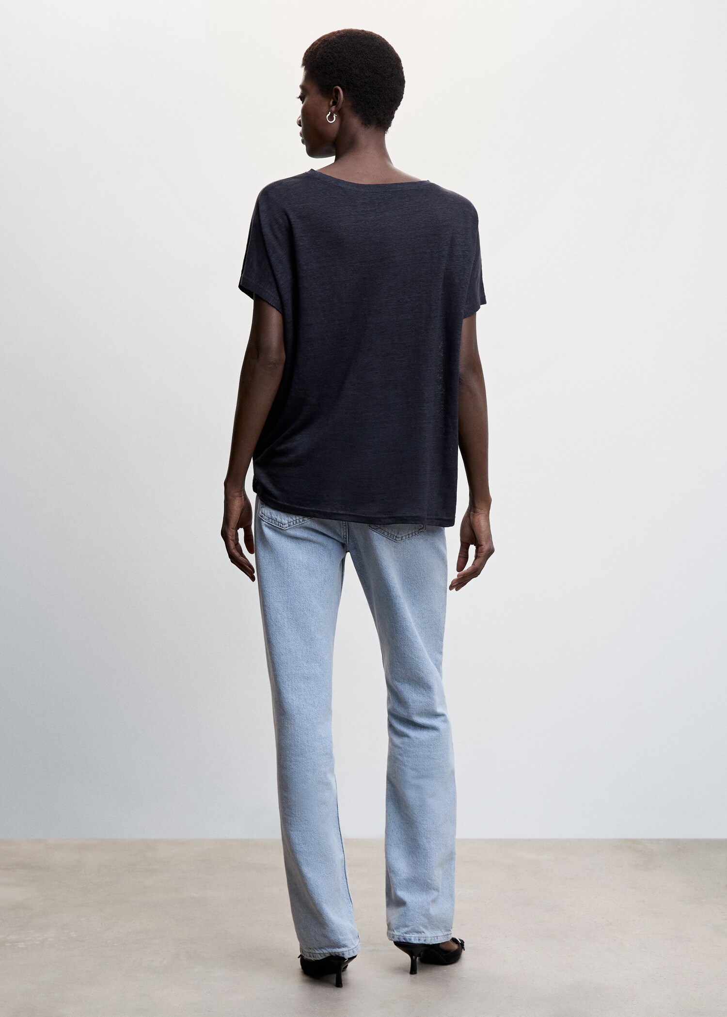 100% linen t-shirt - Reverse of the article