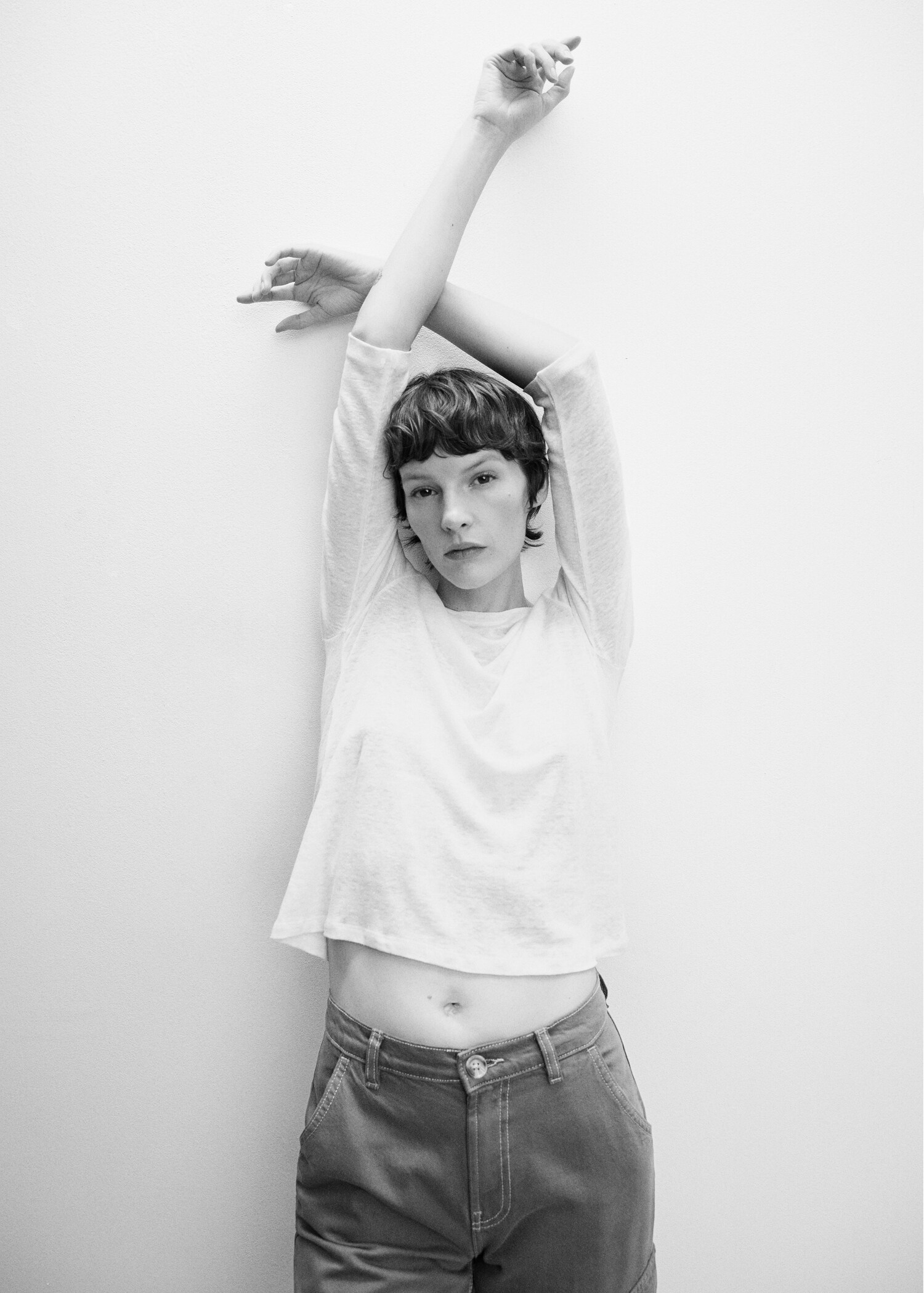 Long-sleeved linen T-shirt - Details of the article 2