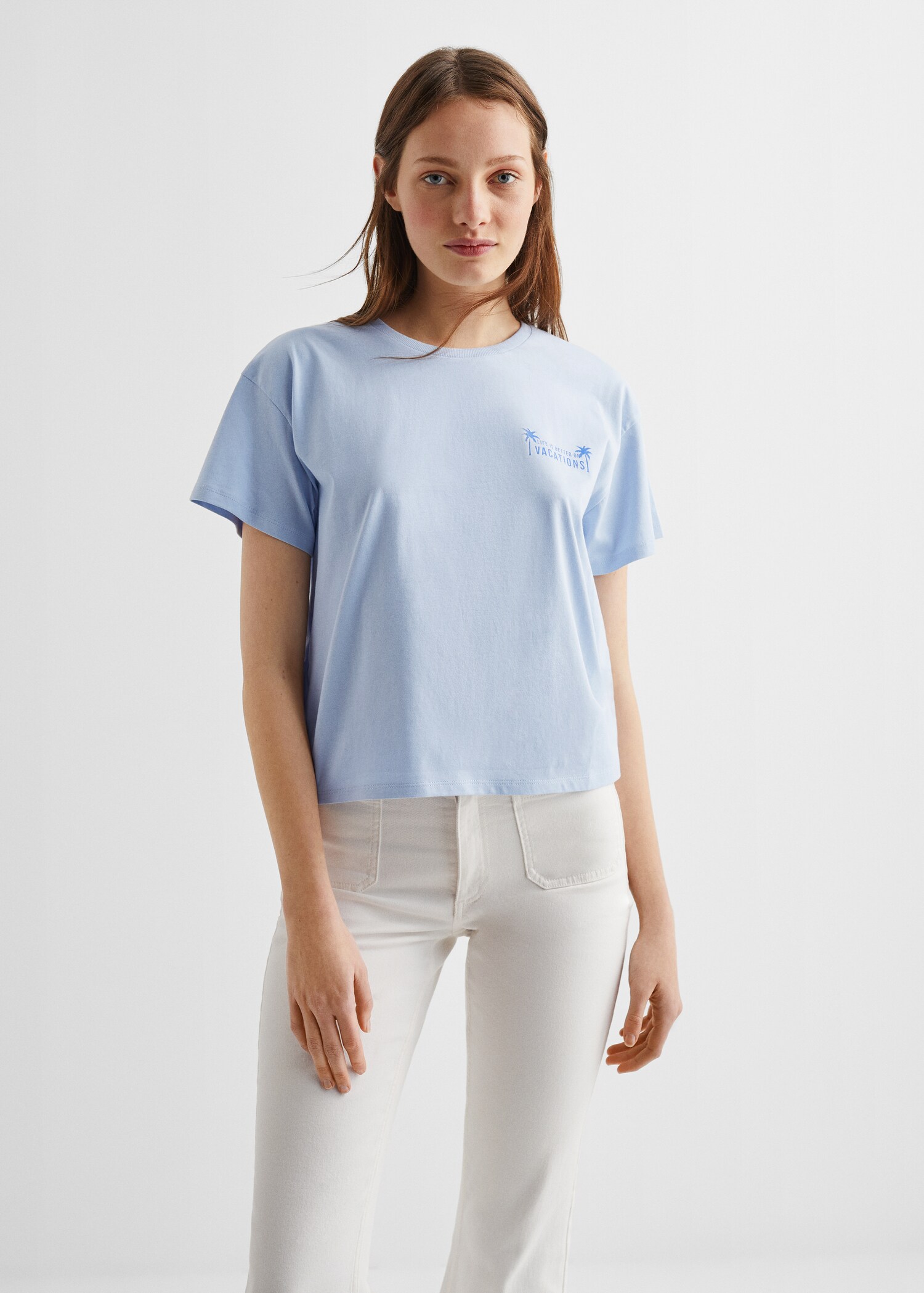 Printed message T-shirt - Medium plane