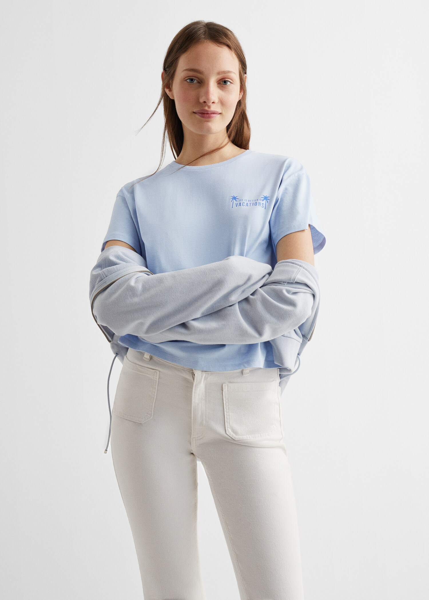 Printed message T-shirt - Details of the article 2