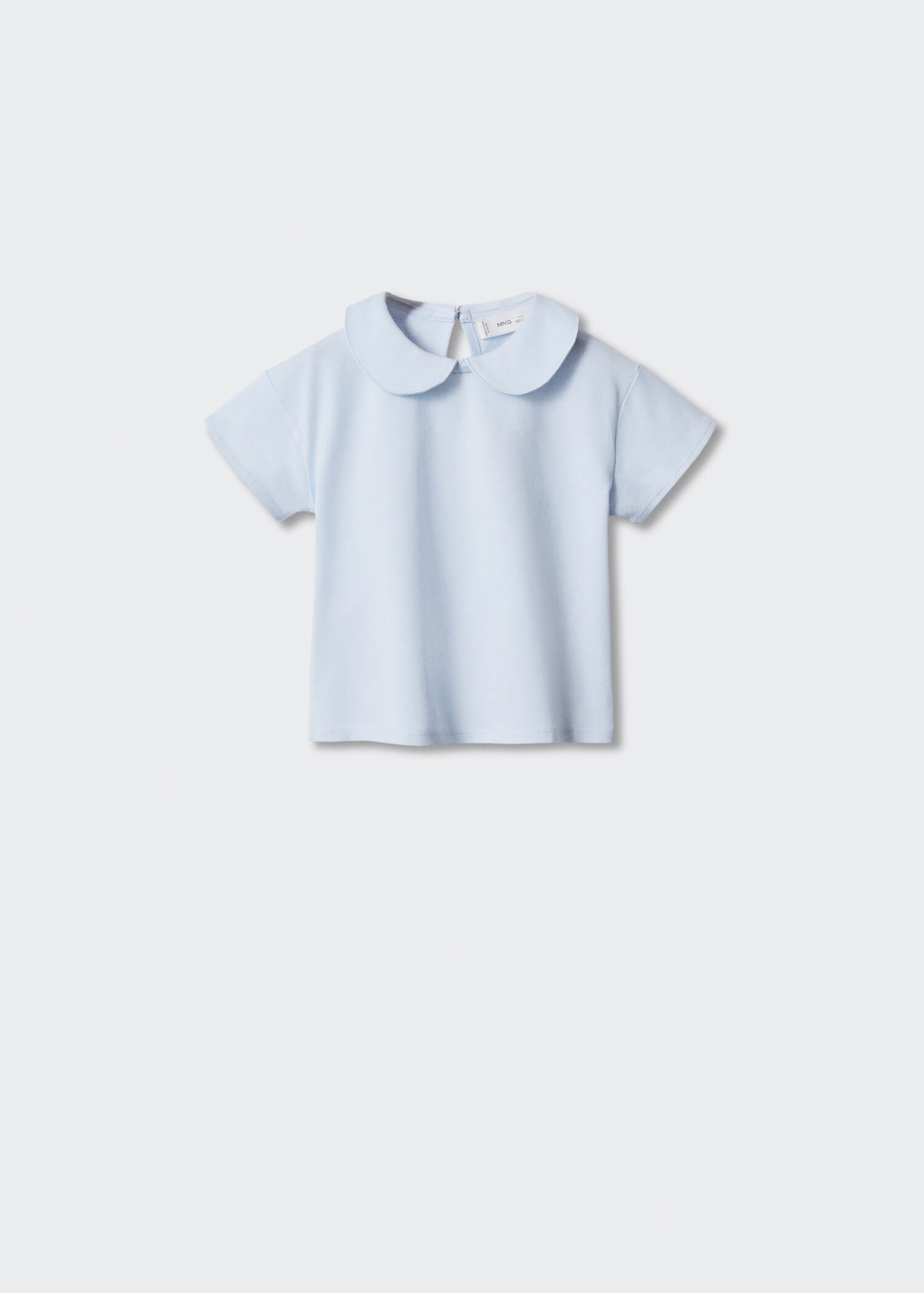 Baumwoll-T-Shirt mit Babydoll-Kragen - Artikel ohne Model