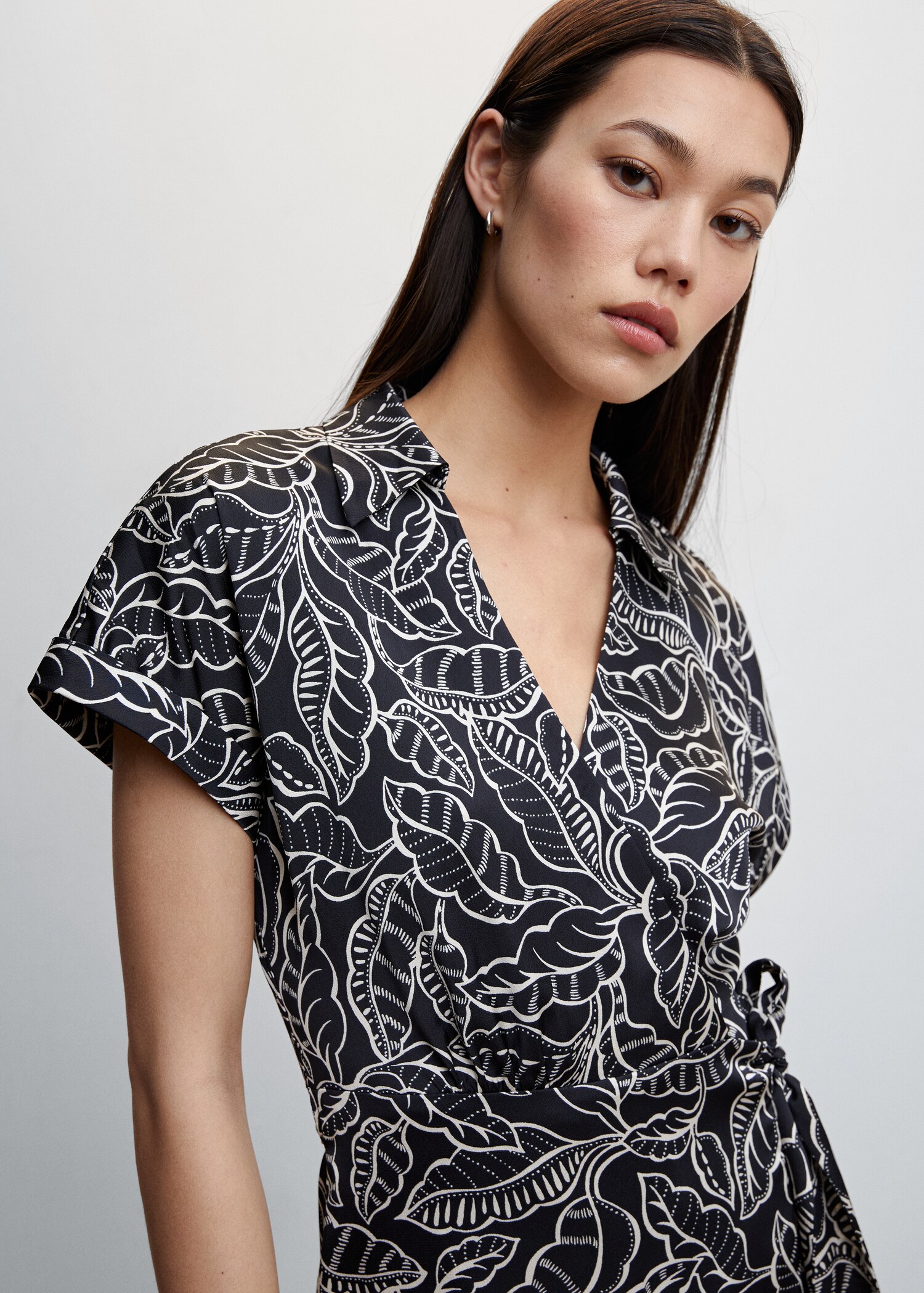 Vestido cruzado estampado - Detalle del artículo 1