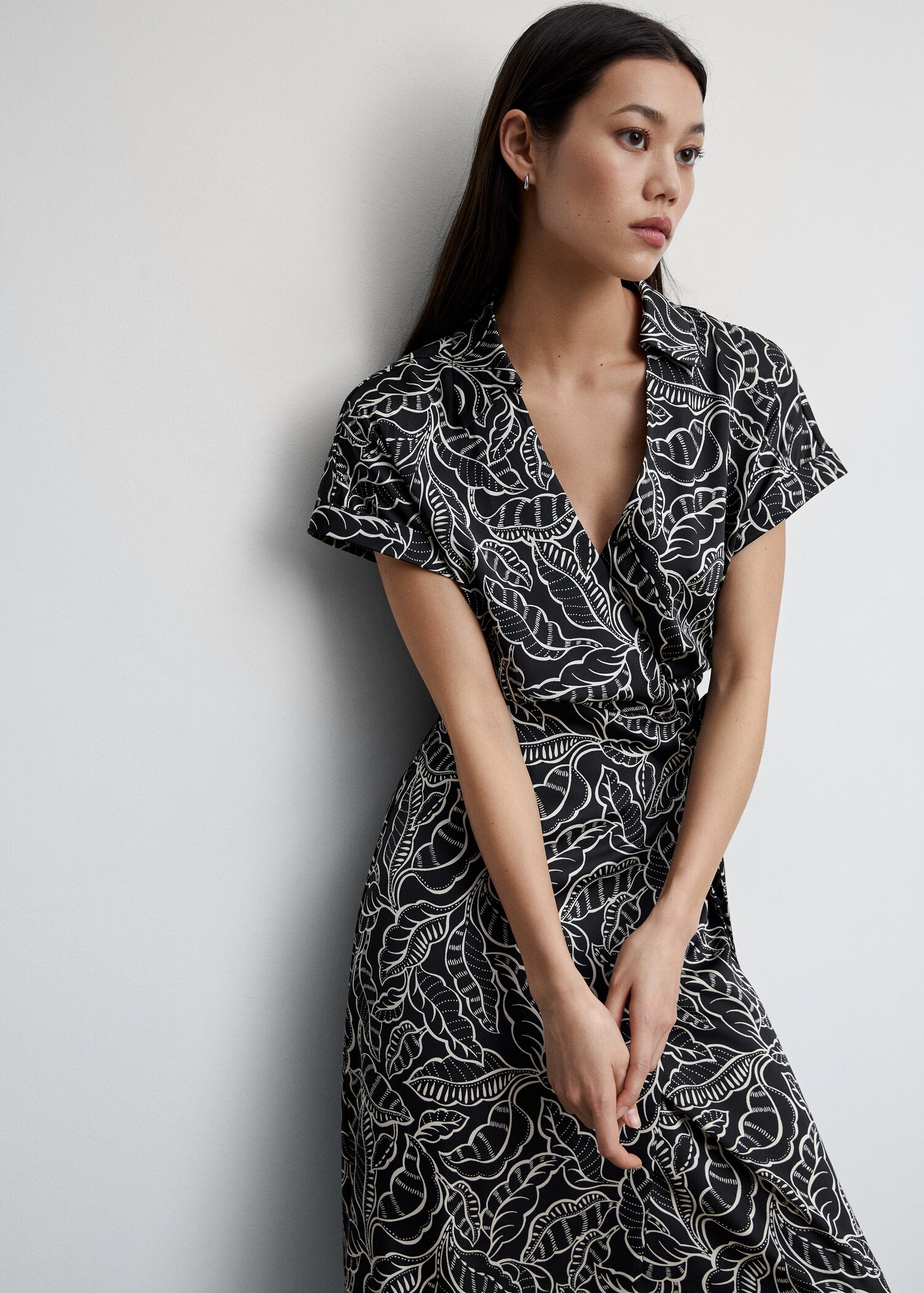 Vestido cruzado estampado - Detalle del artículo 2