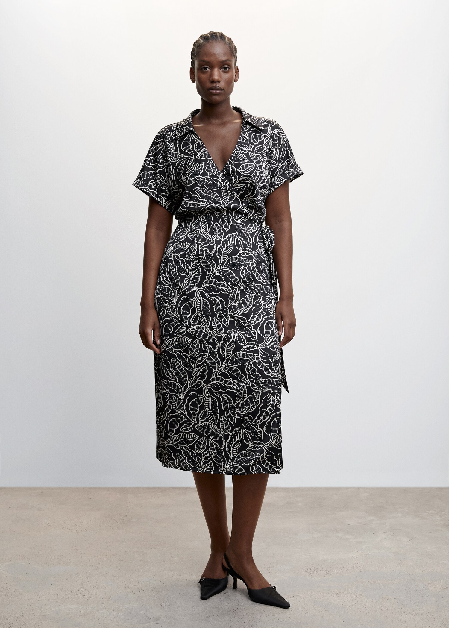 Vestido cruzado estampado - Detalle del artículo 3
