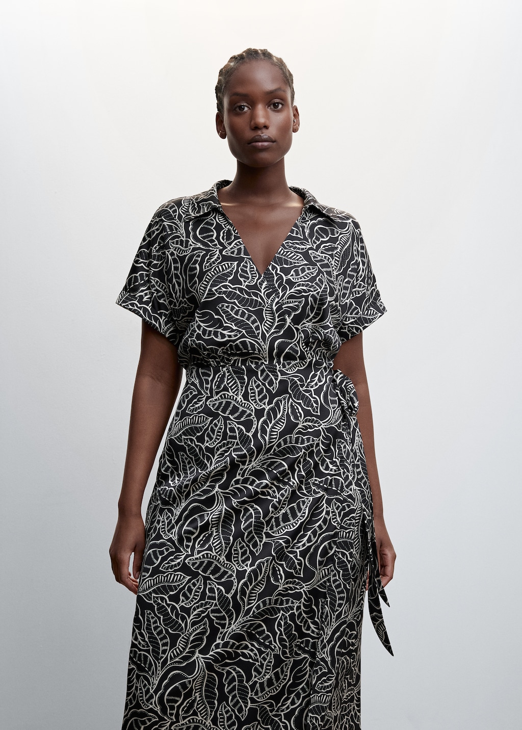 Dalmatian print wrap dress 2025