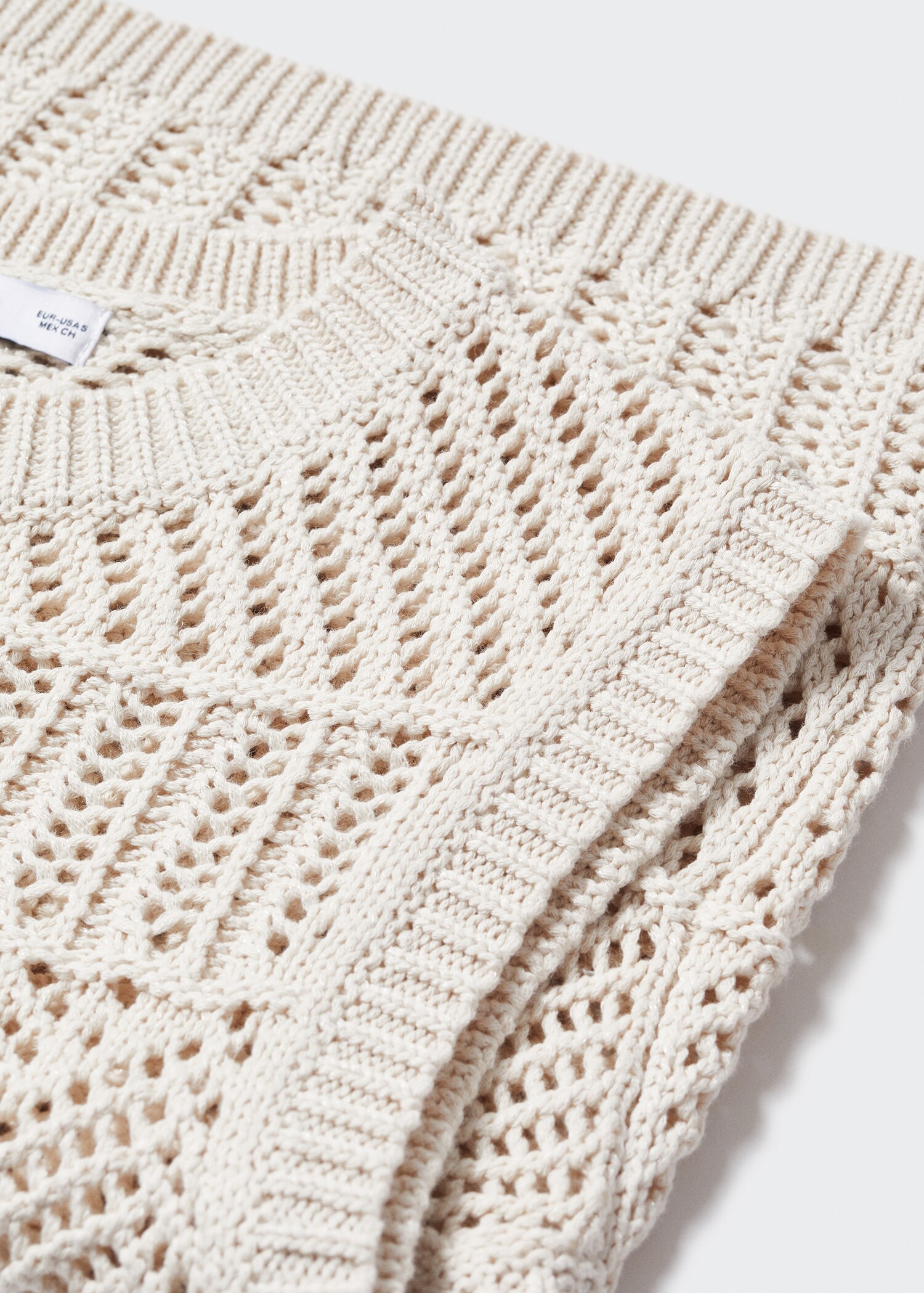 Openwork knit cotton top - Details of the article 8