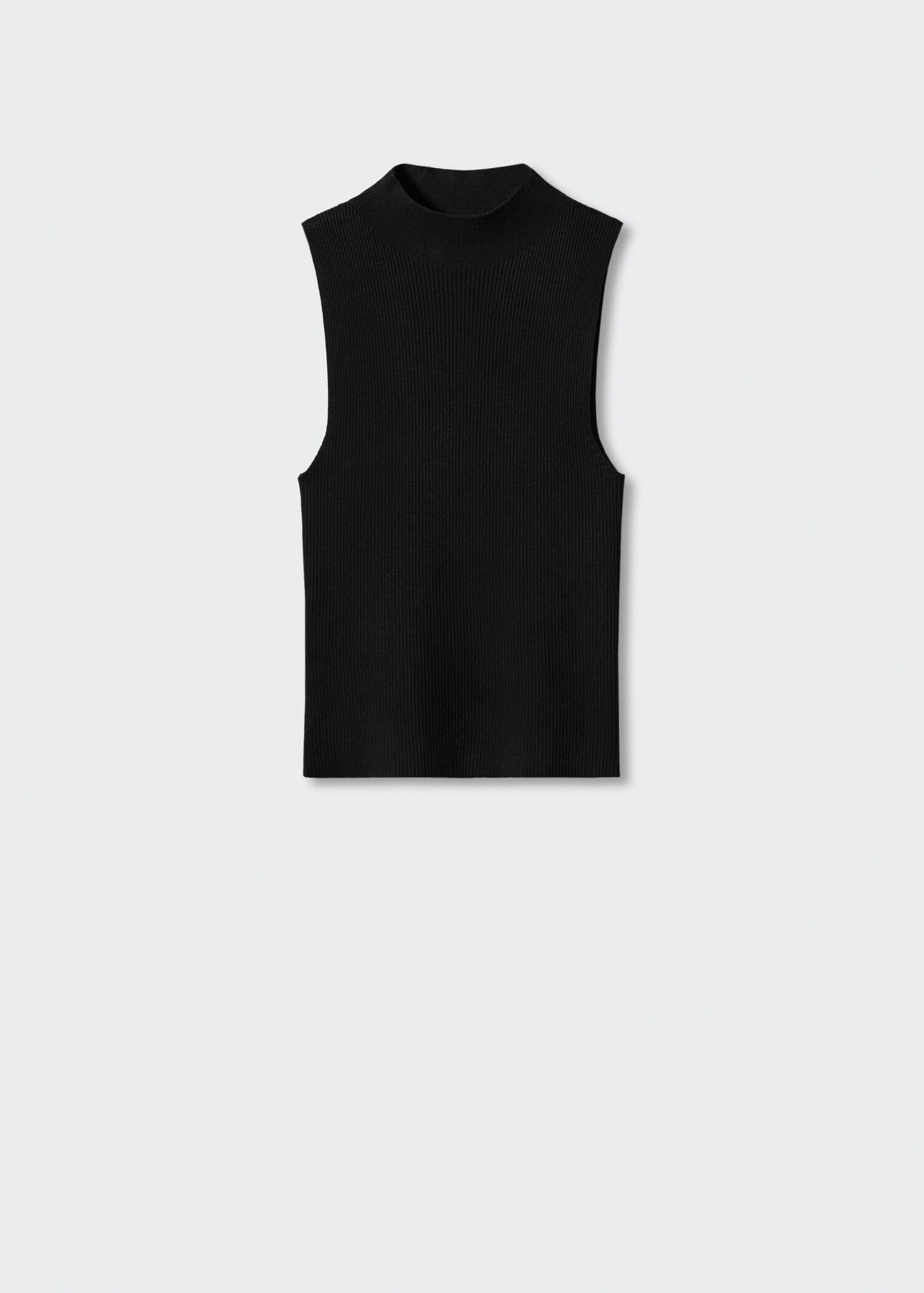 Perkins-neck ribbed top - Article without model