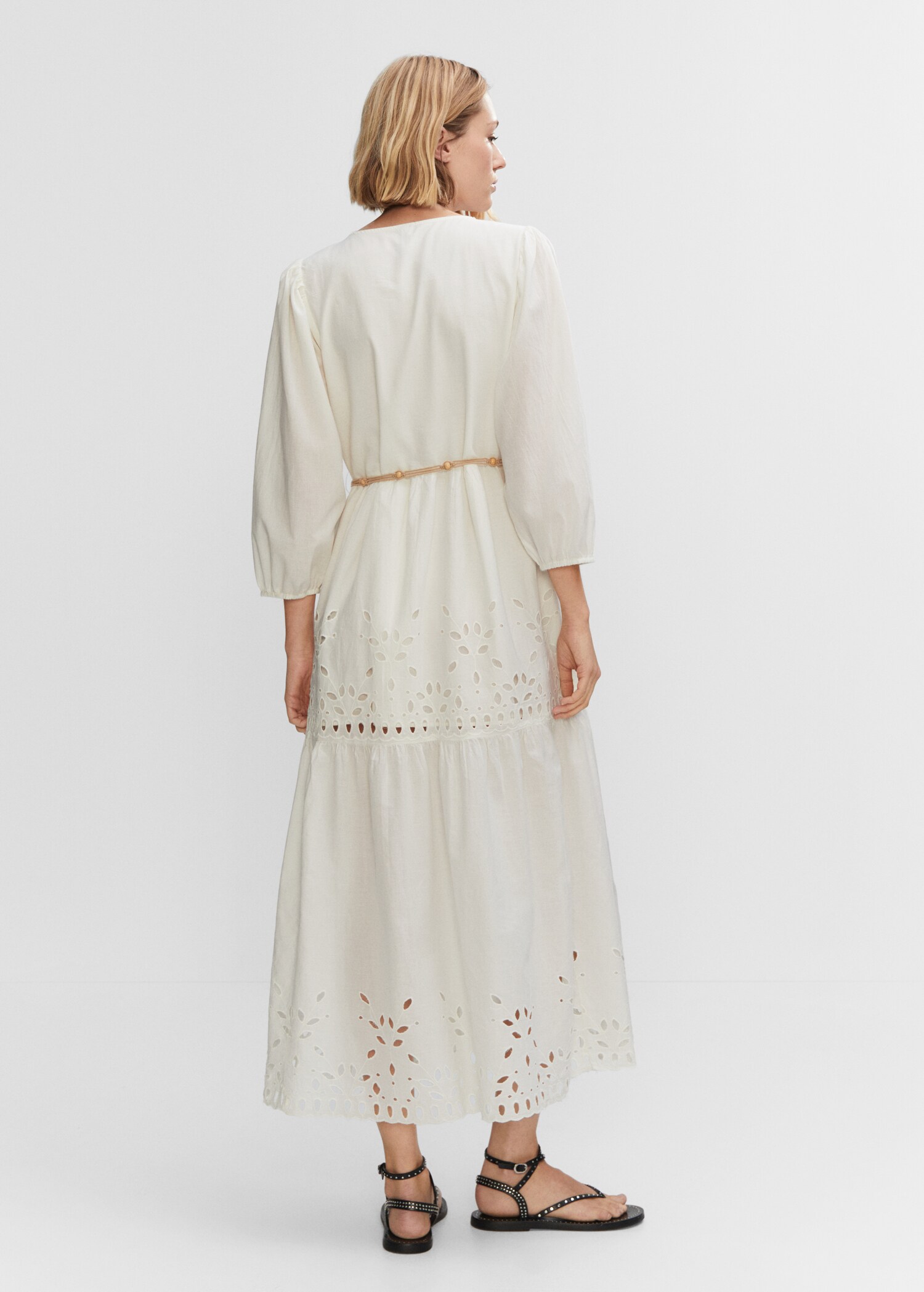 Openwork detail shirt dress - Reverse of the article