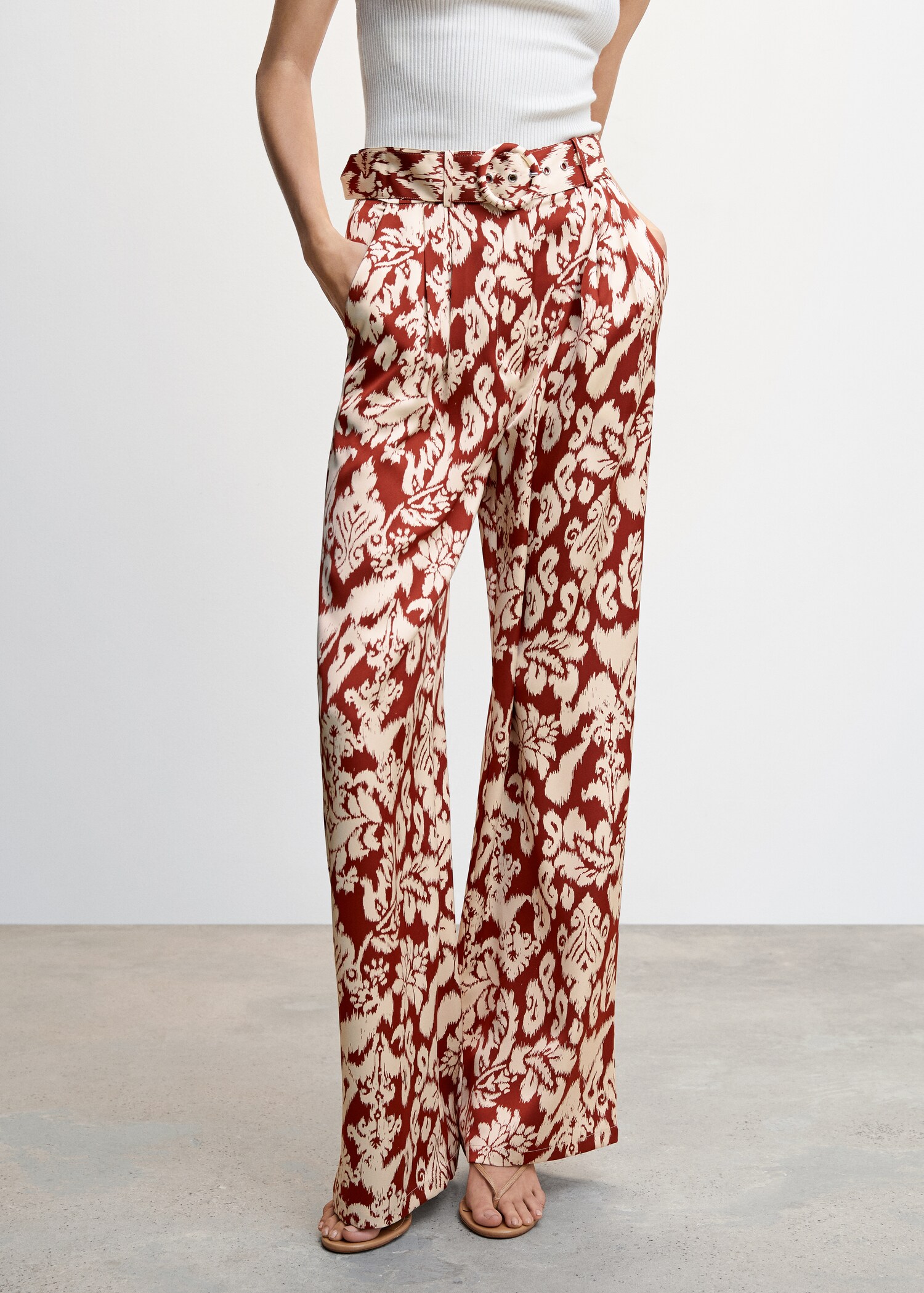Printed palazzo pants - Medium plane