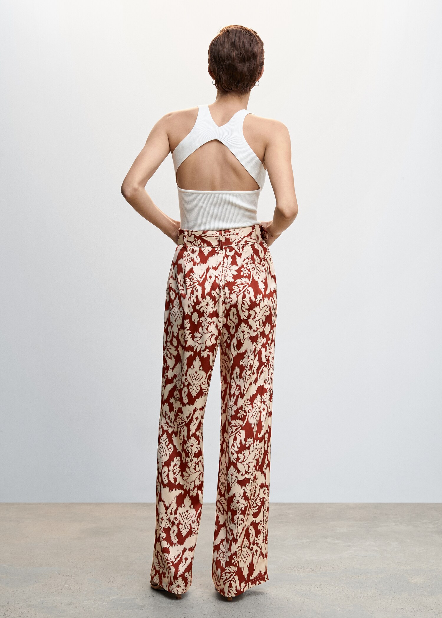 Printed palazzo pants - Reverse of the article