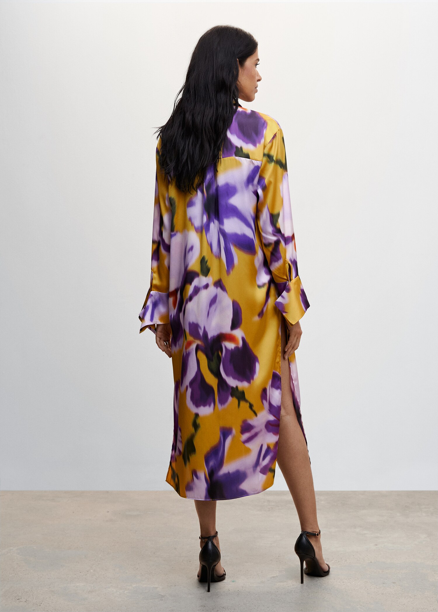 Robe chemisier fleurs - Verso de l’article