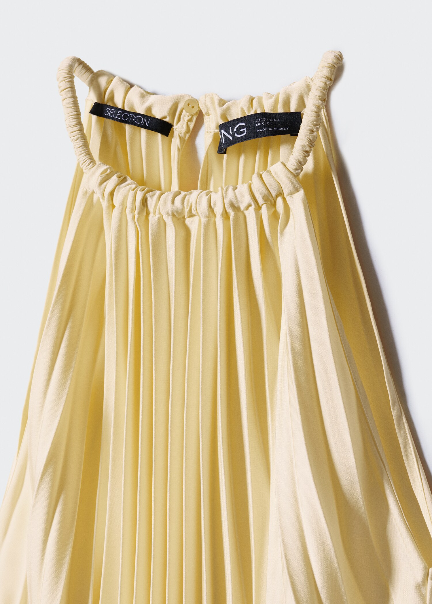 Vestido plisado cuello halter - Detalle del artículo 8