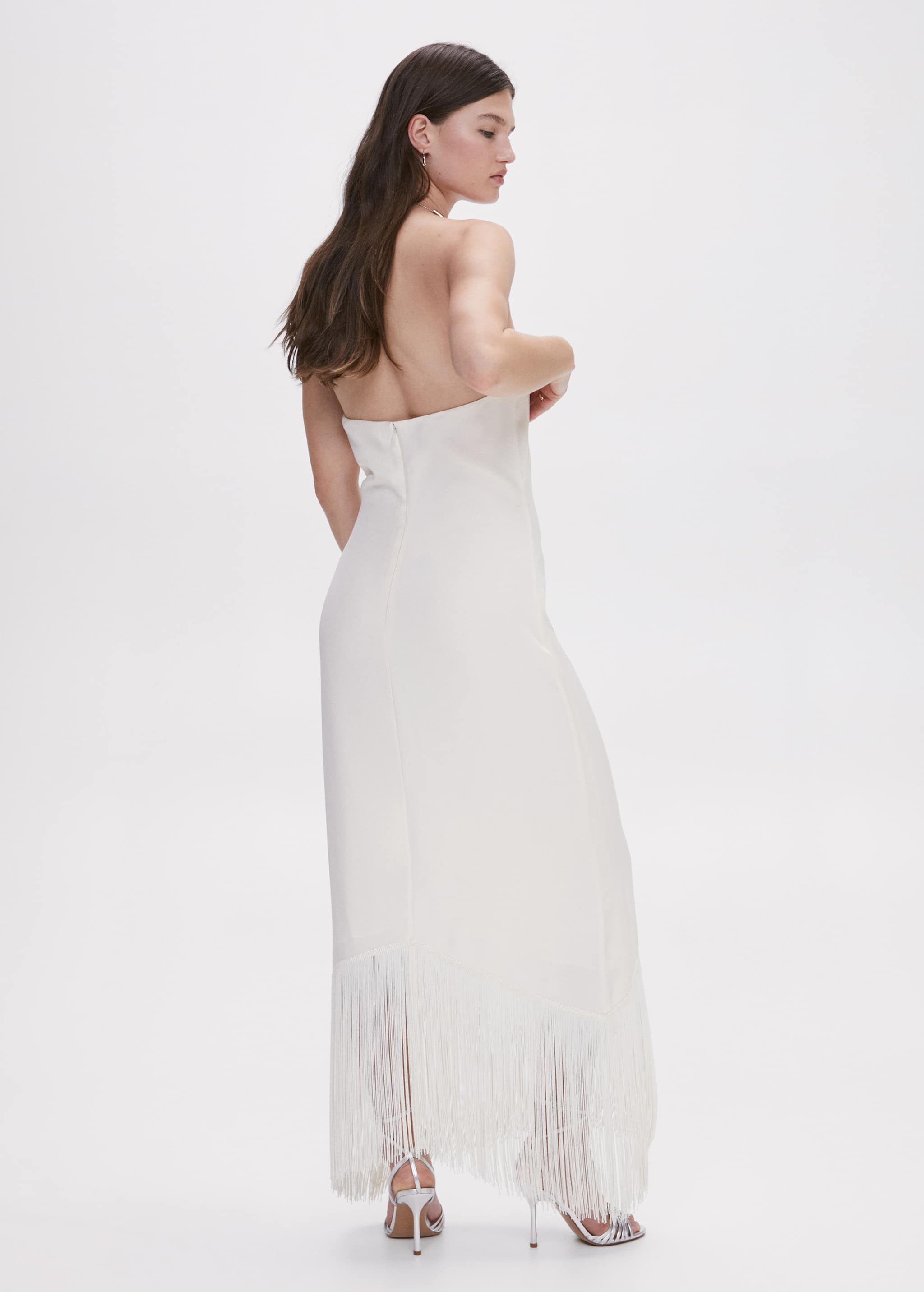 Halter neck fringed dress - Reverse of the article
