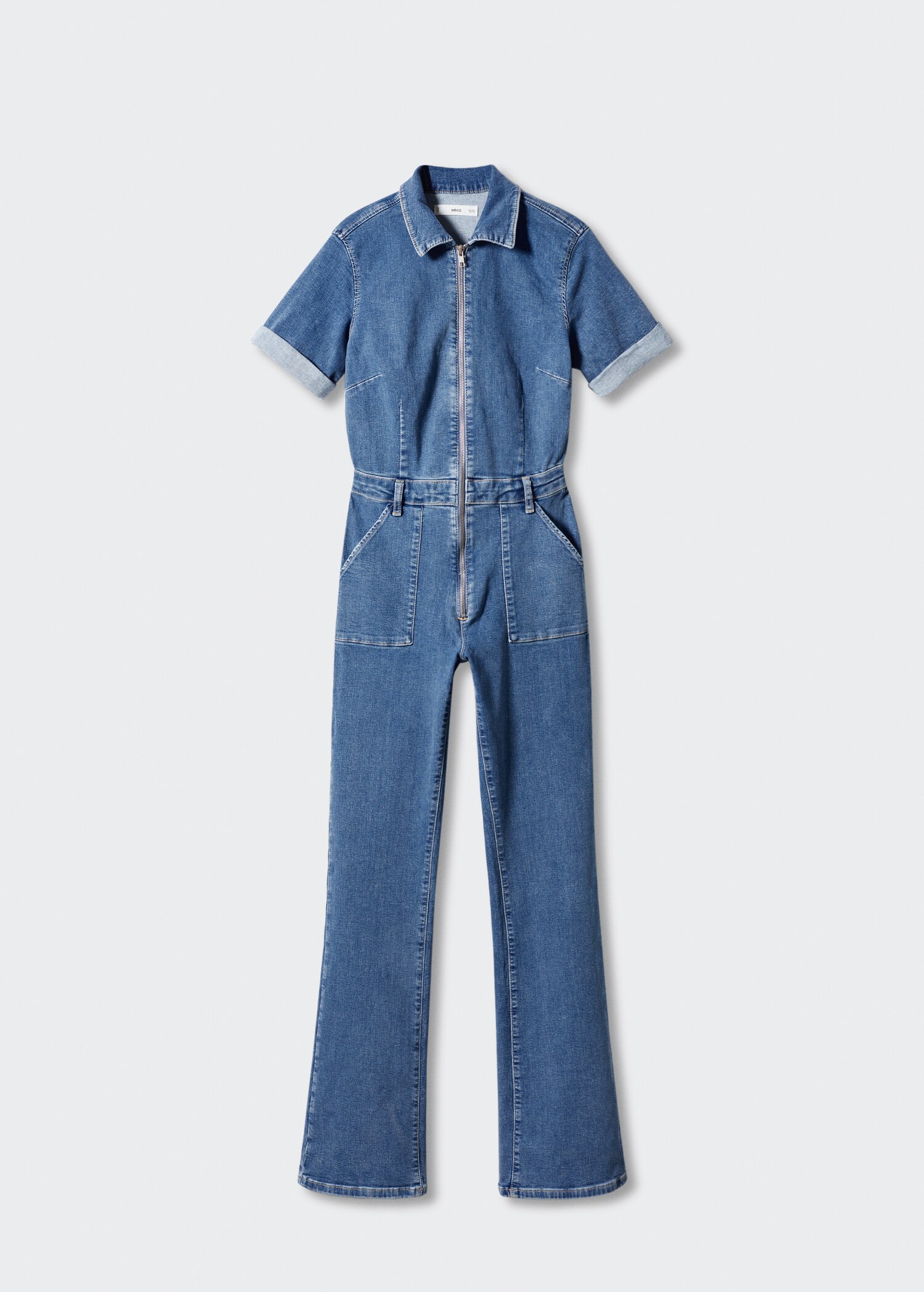 Denim jumpsuit with zipper - Article without model