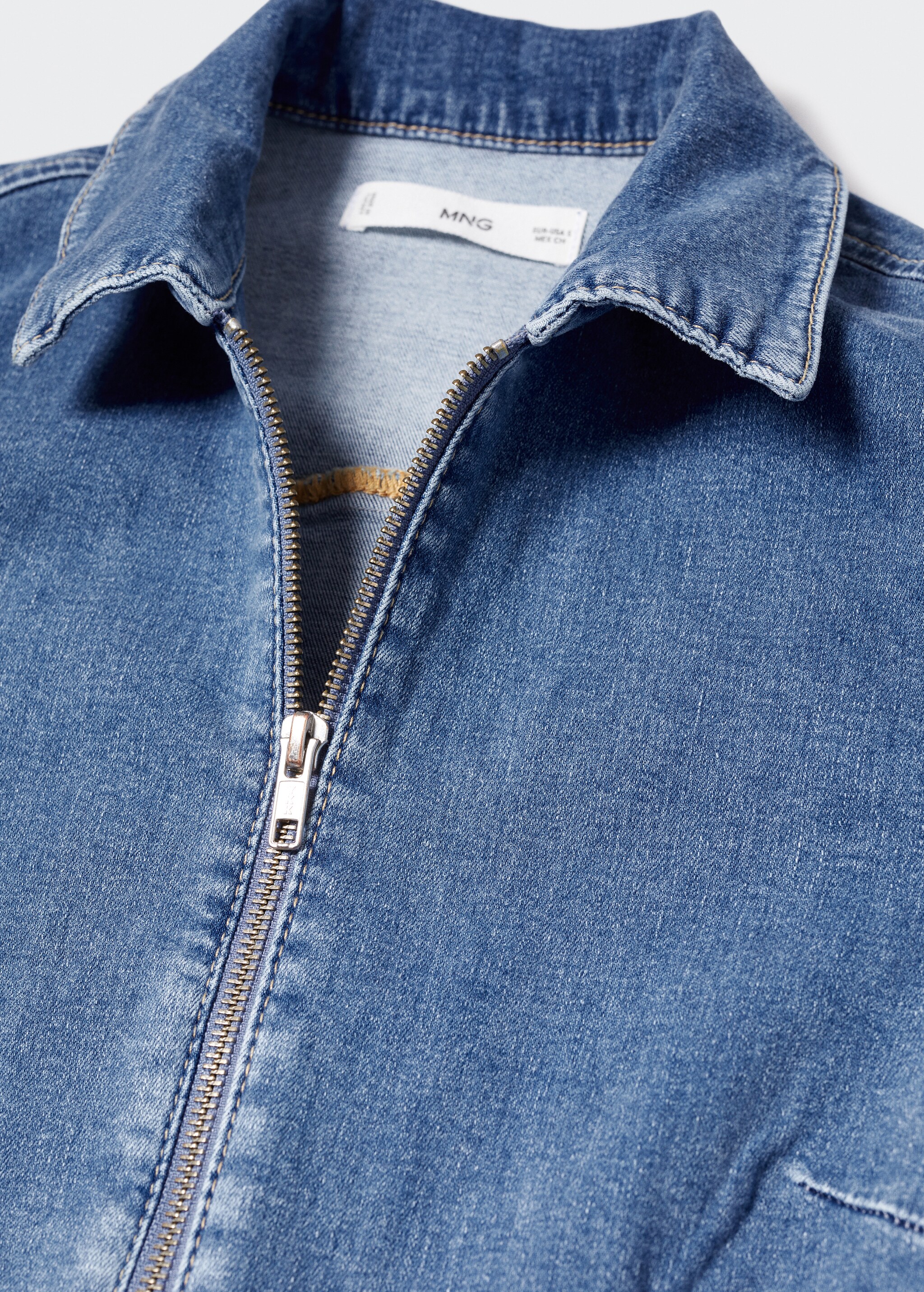 Denim zipper jumpsuit - Details of the article 8