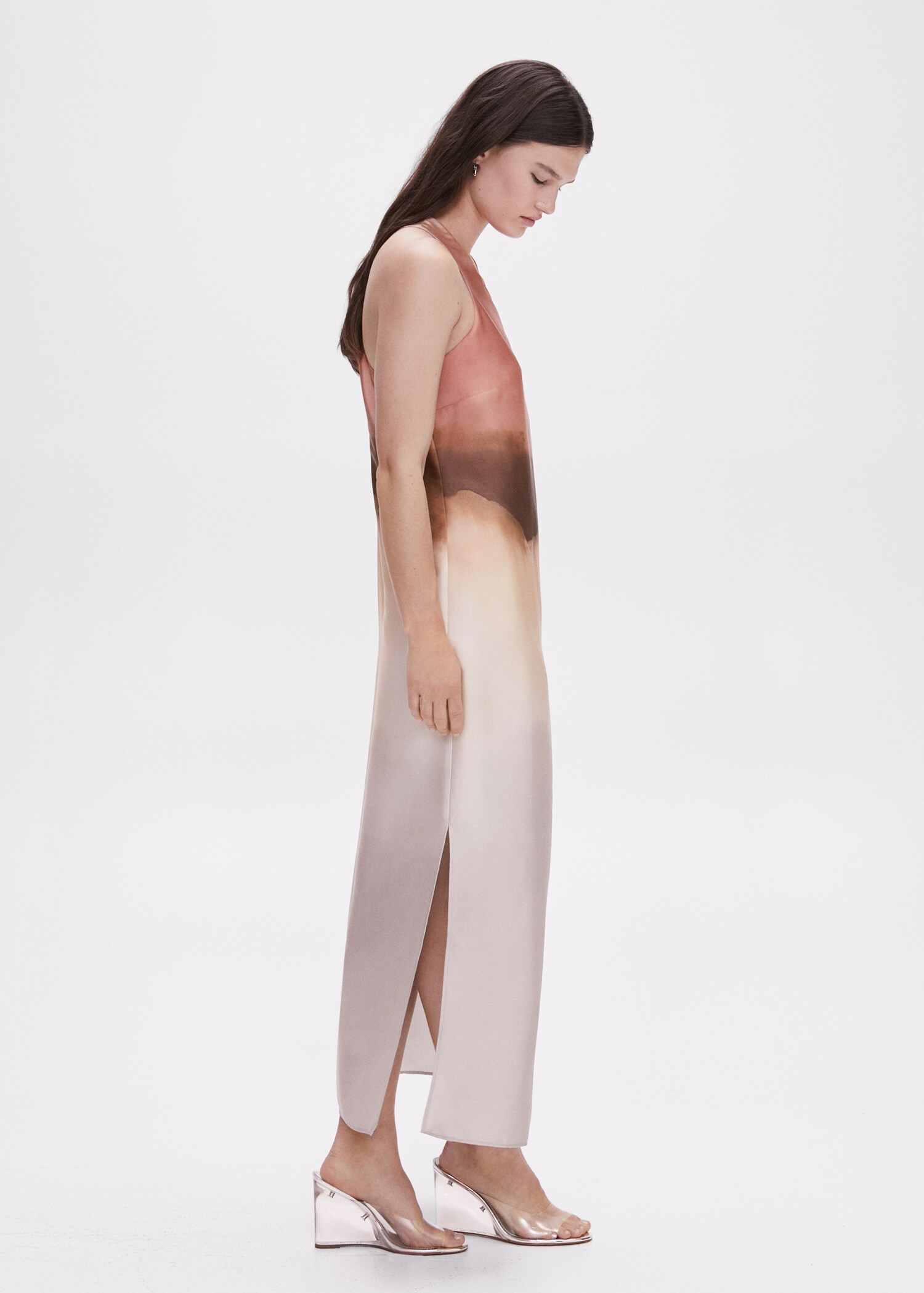 Satin cross-back dress - Details of the article 4