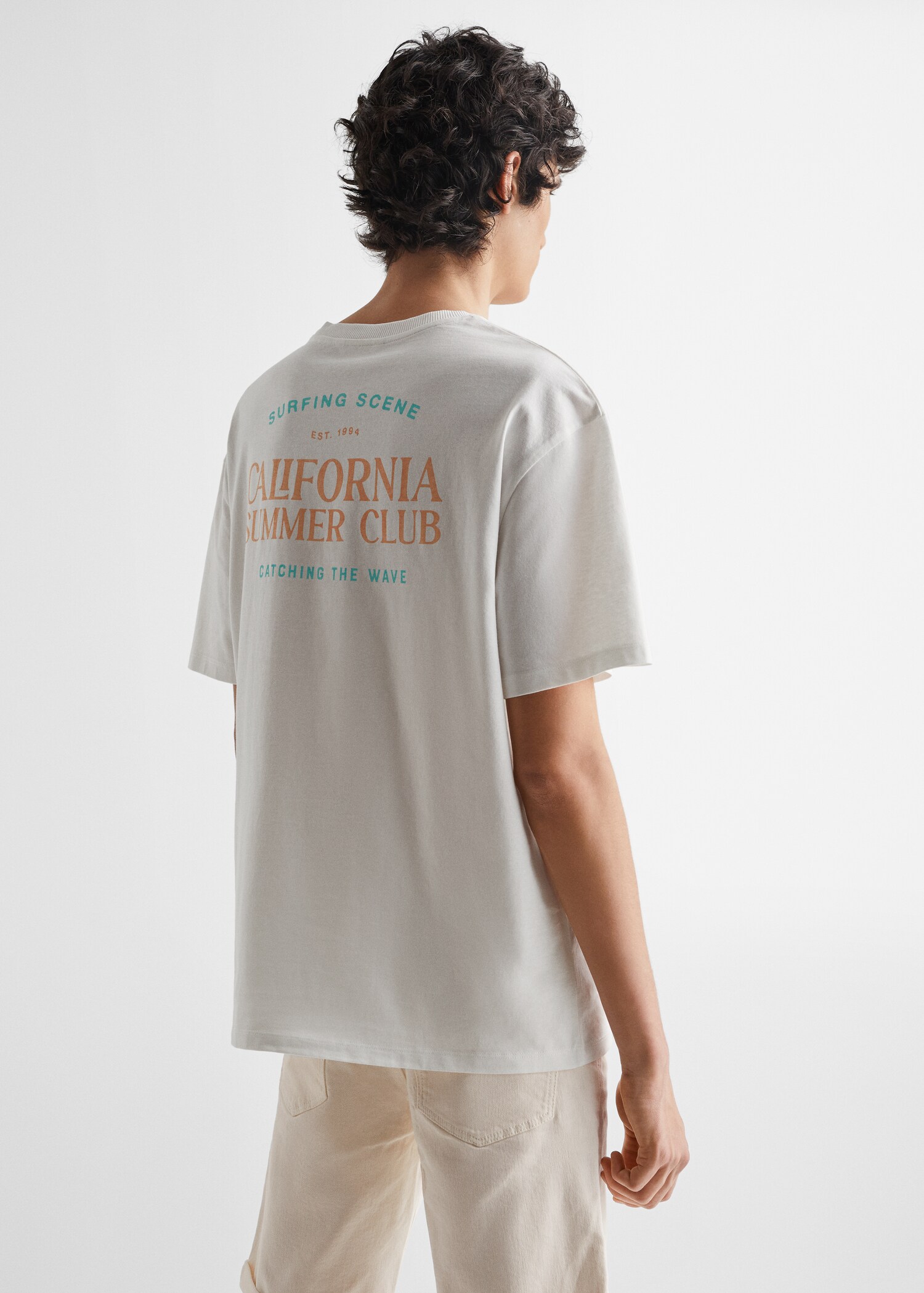 Printed cotton-blend T-shirt - Reverse of the article