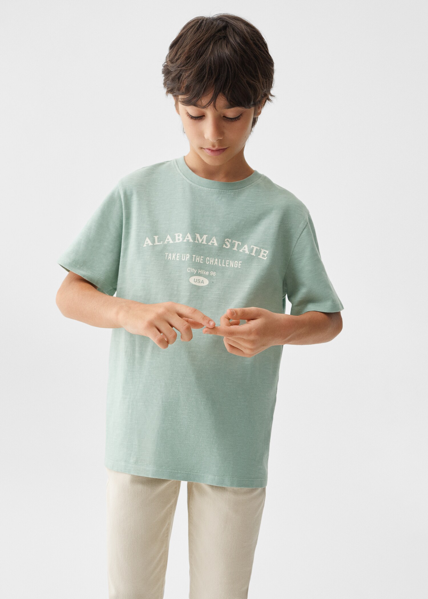 T-shirt coton imprimé - Plan moyen