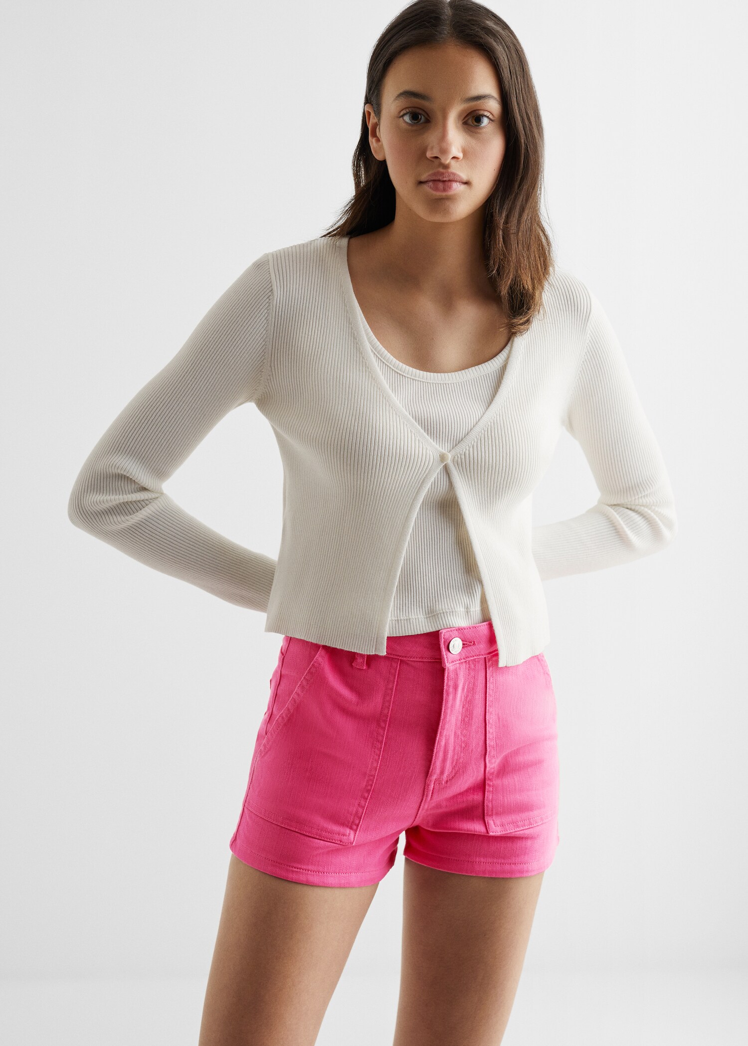 Short jean taille normale - Plan moyen
