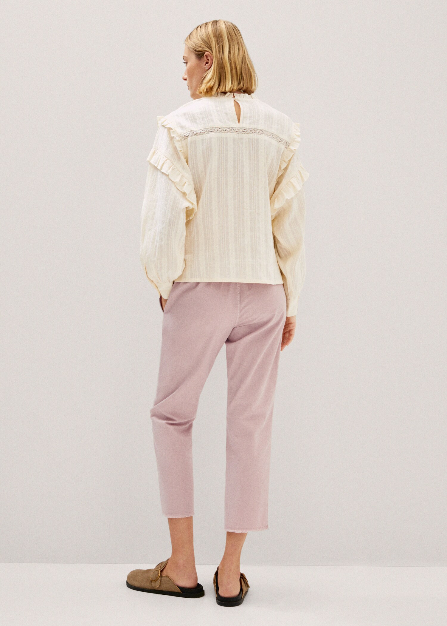 Slouchy jeans with drawstring - Reverse of the article