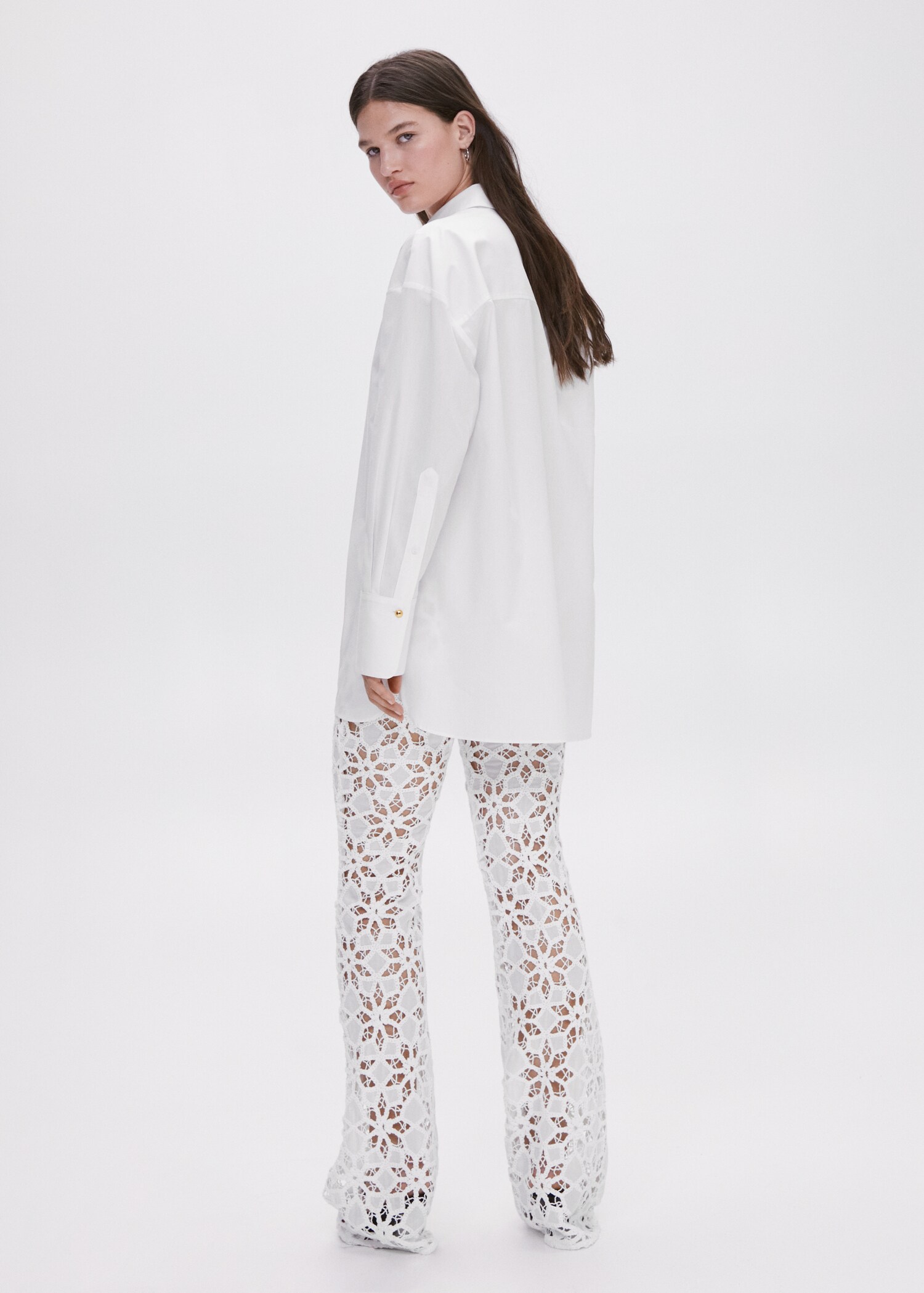 Crochet palazzo pants - Reverse of the article