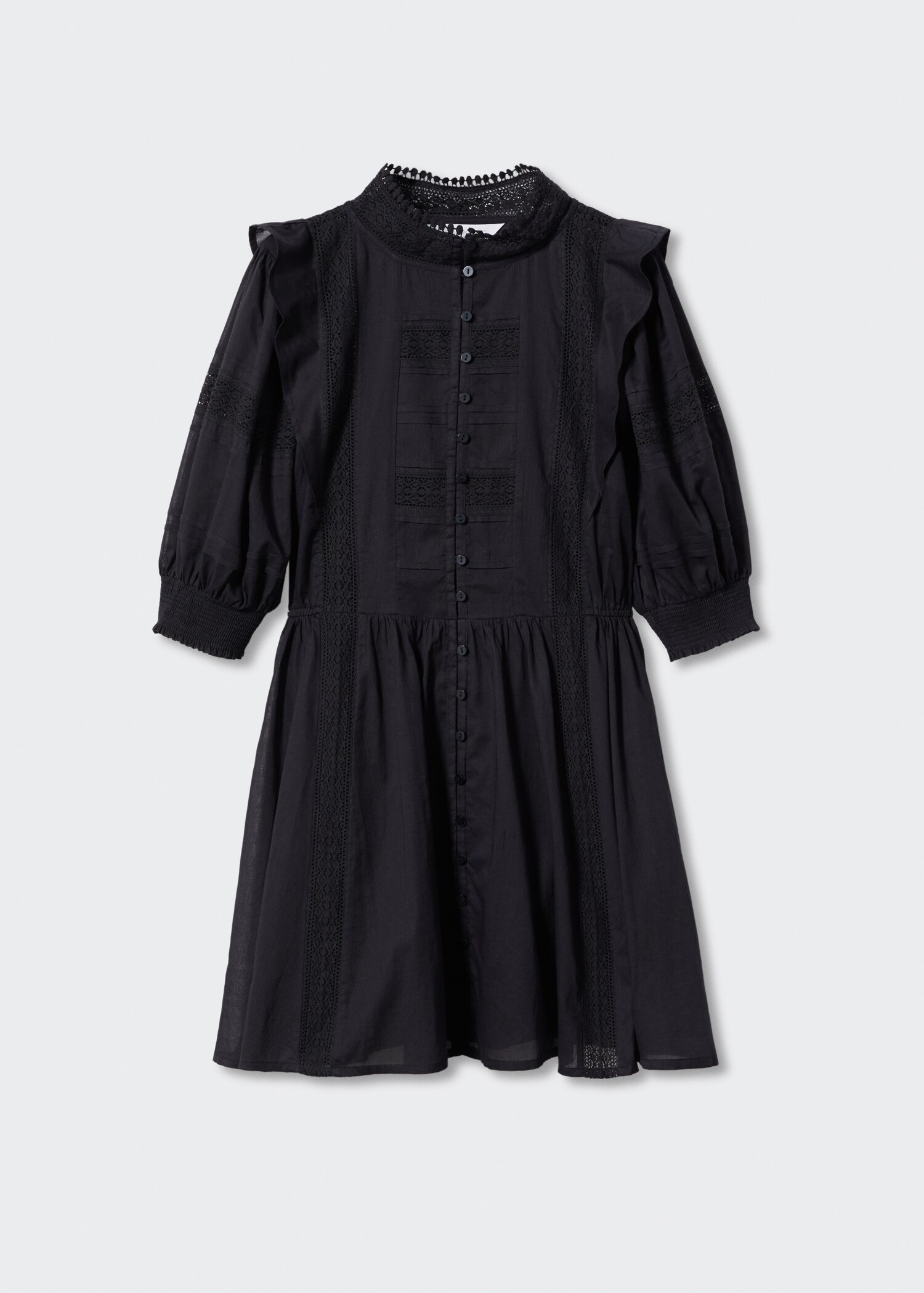 Rochie brodată cu mâneci bufante - Articol fără model