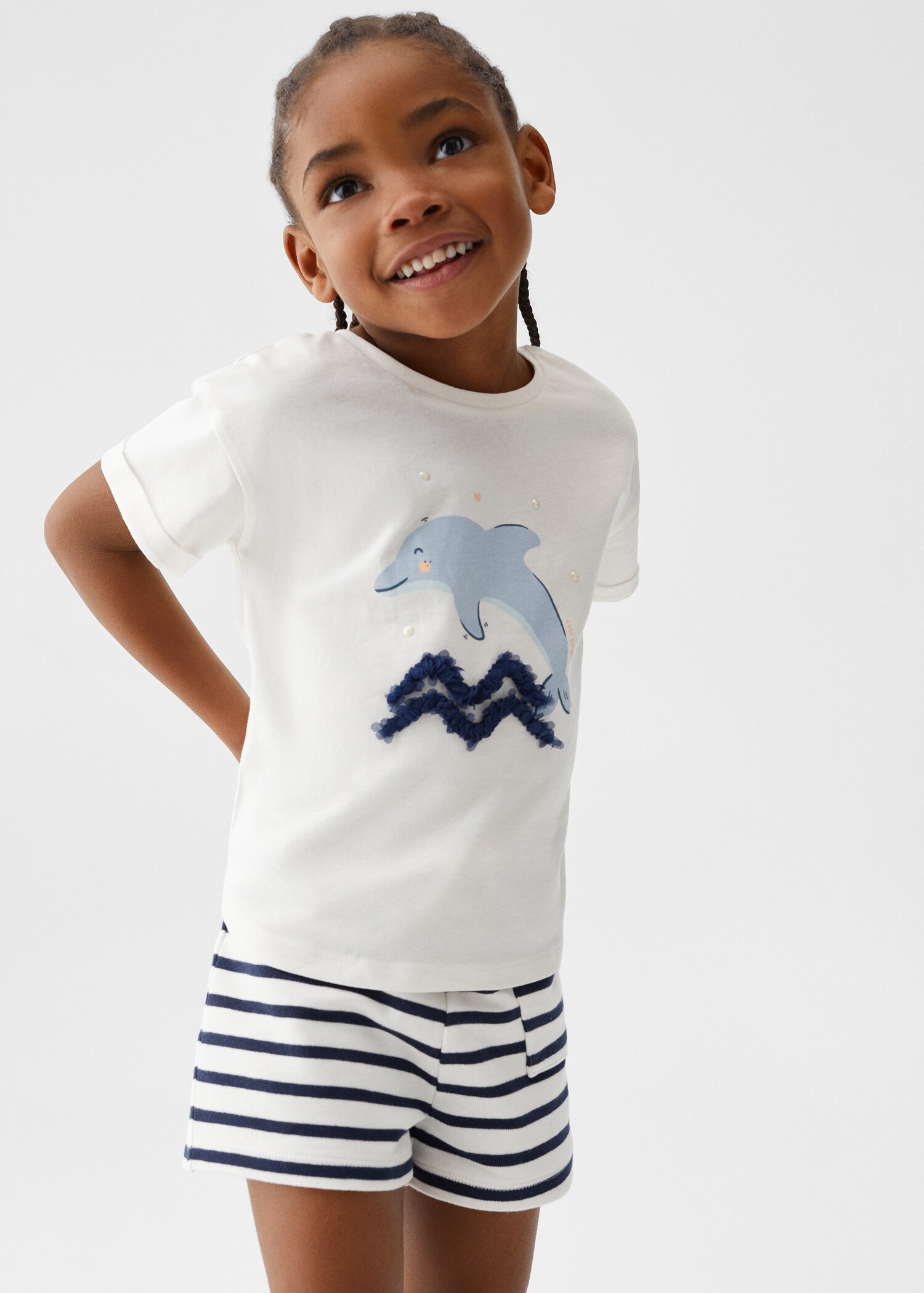 Camiseta estampada algodón - Plano medio