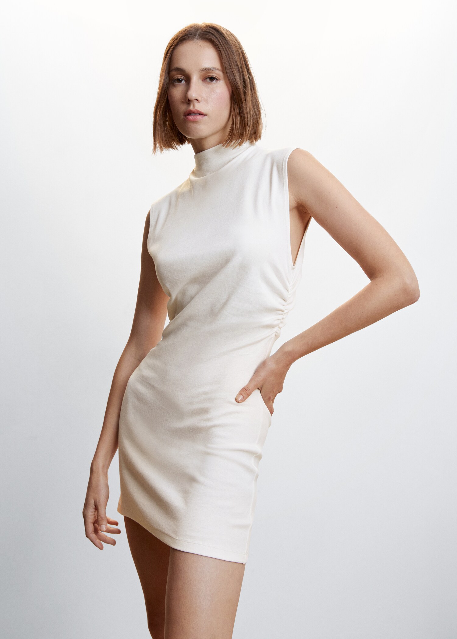 Draped detail dress - Medium plane
