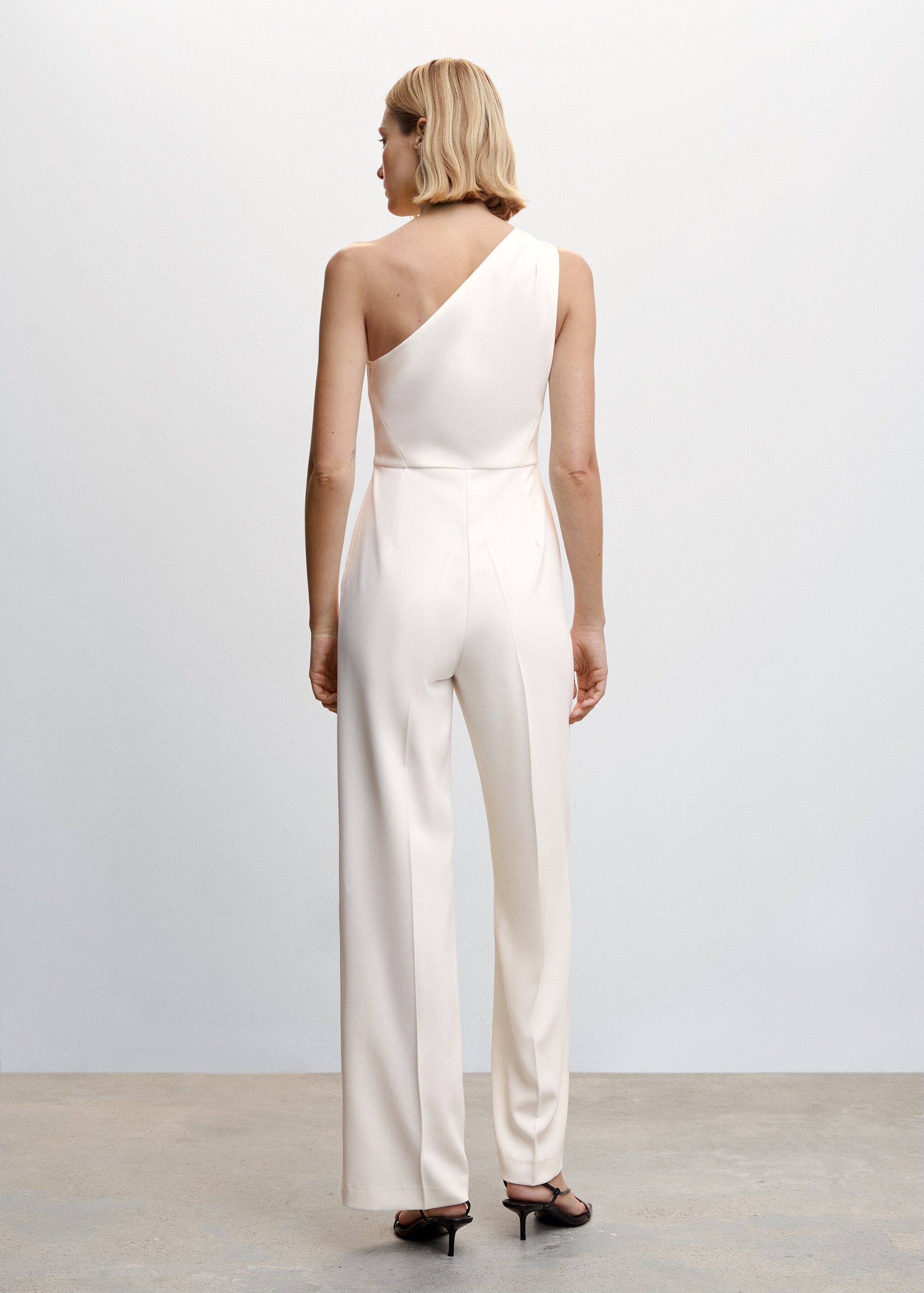 Asymmetrical jumpsuit with metallic detail - Reverse of the article