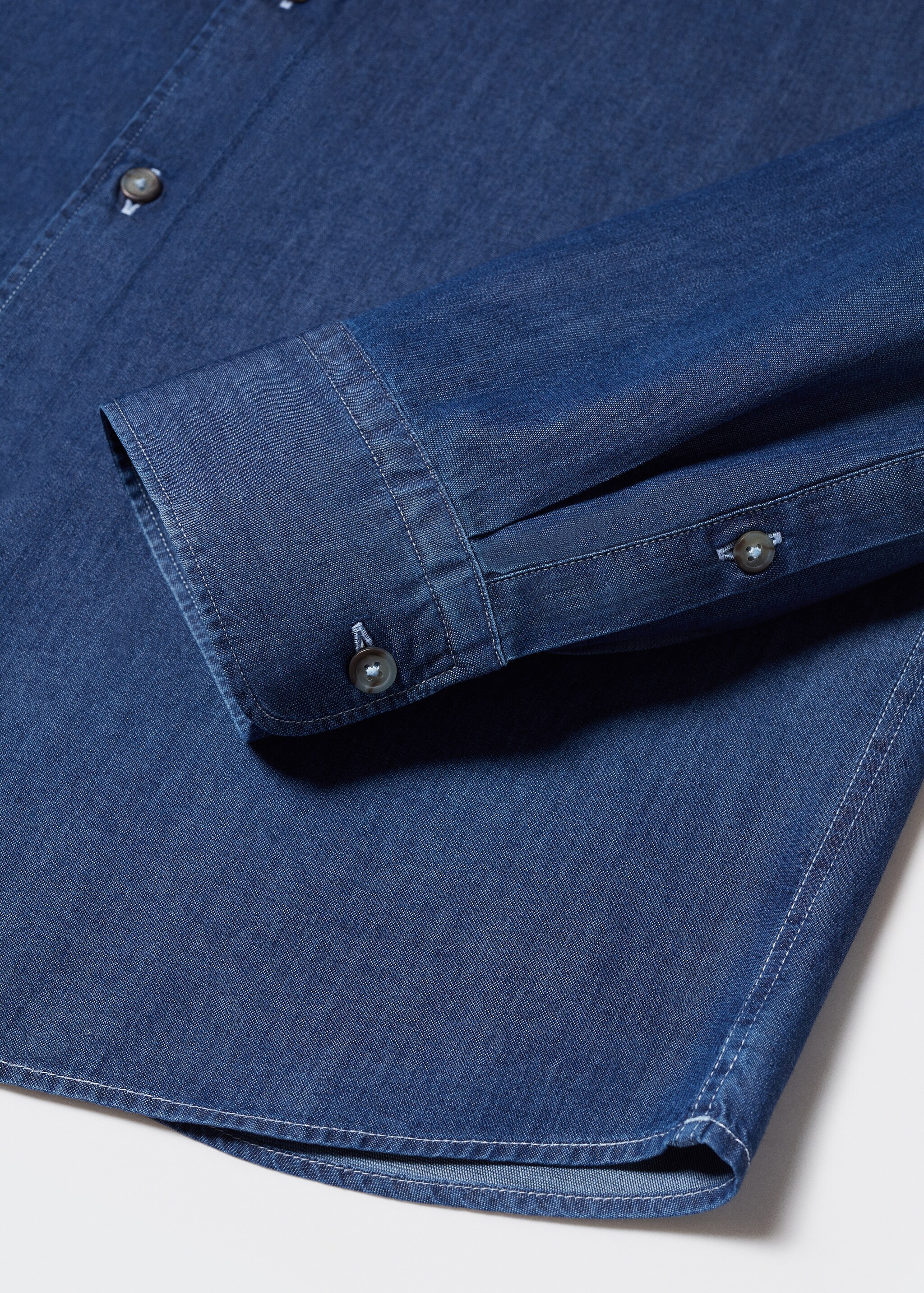 Slim-fit denim skirt with pockets - Details of the article 8
