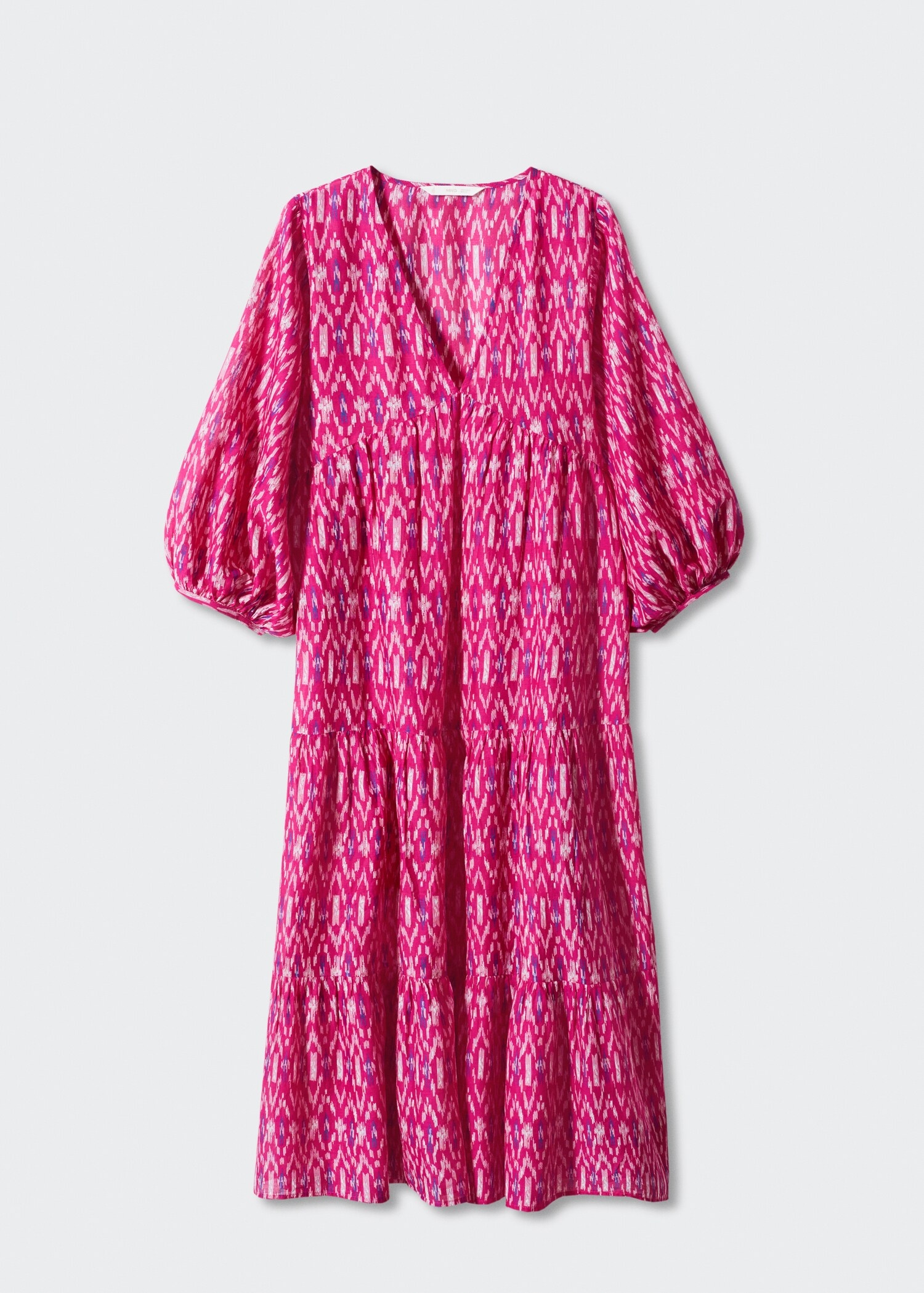 Printed dress with balloon sleeves  - Article without model