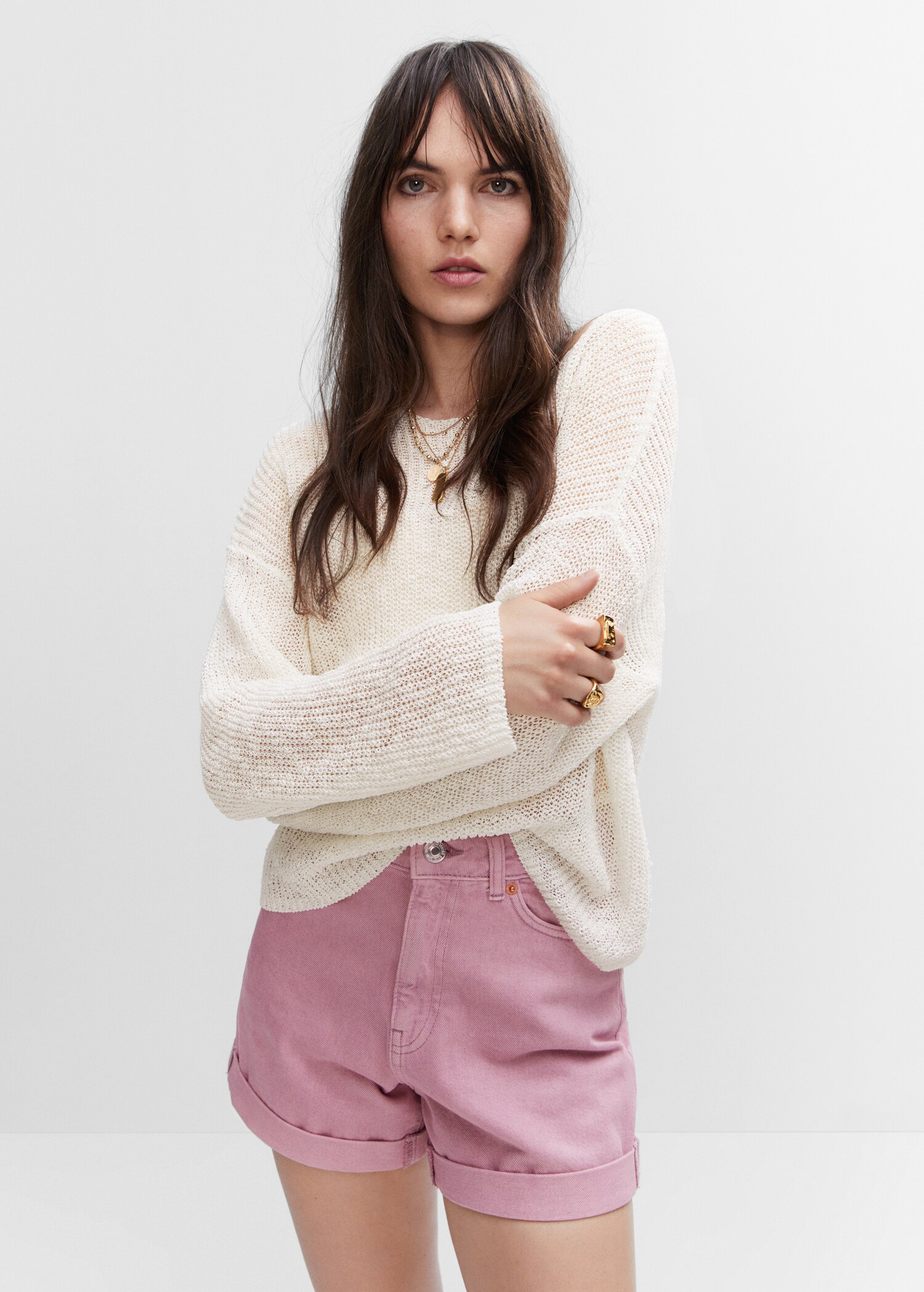 Dunne oversized trui - Middenvlak