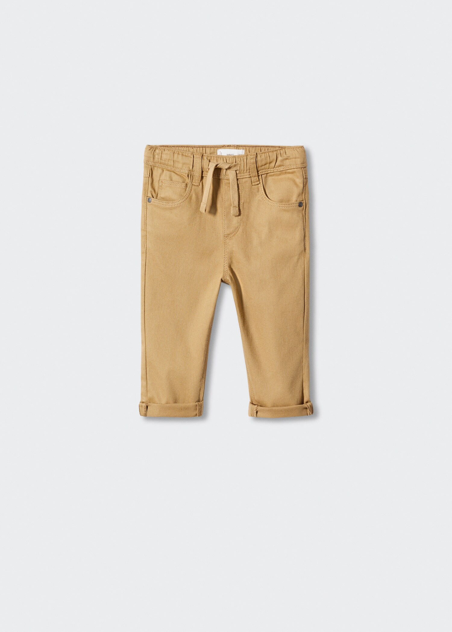 Straight-fit trousers with elastic waist - Article without model