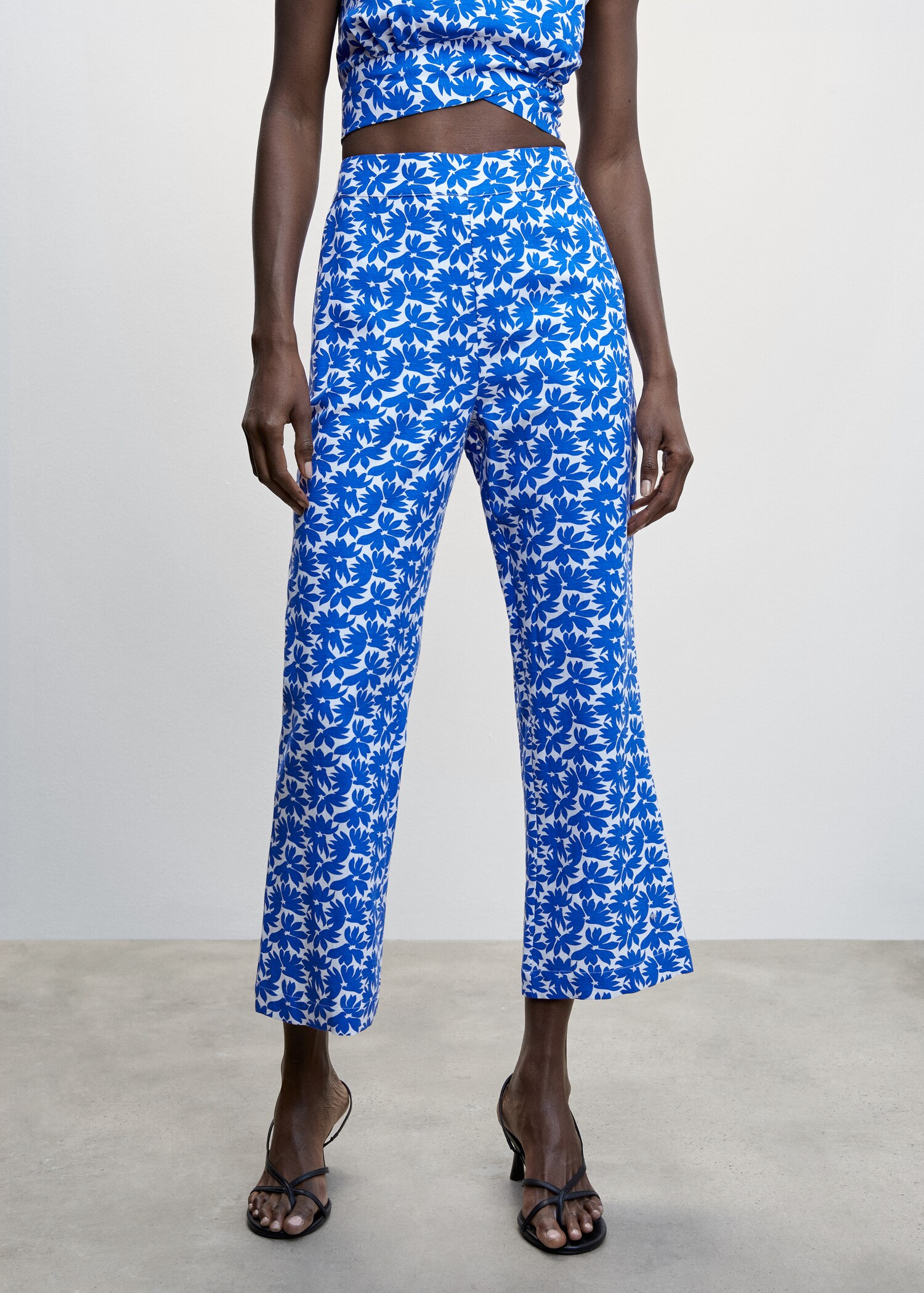 Flower print pants - Medium plane