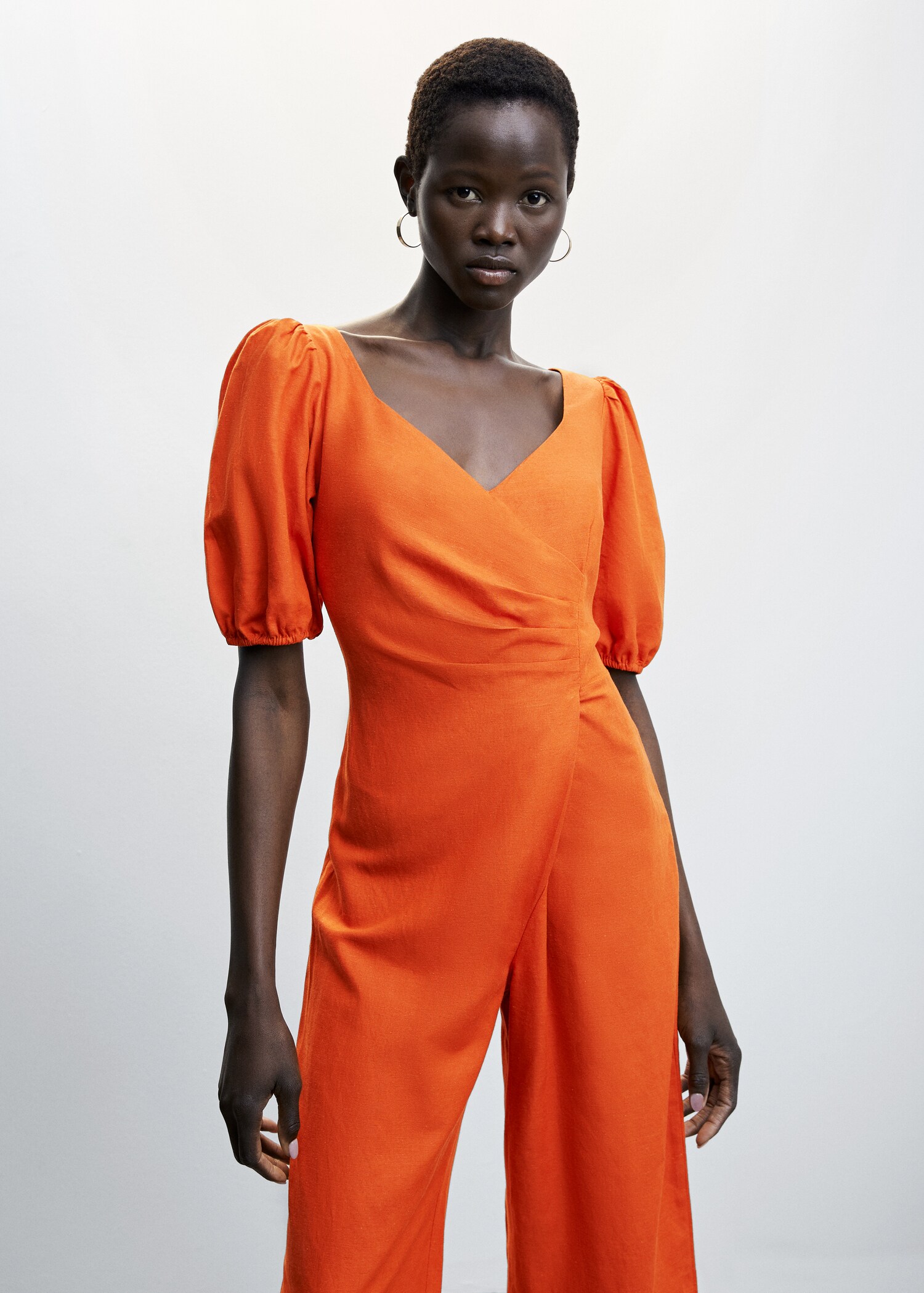 Jumpsuit with puffed sleeves - Medium plane