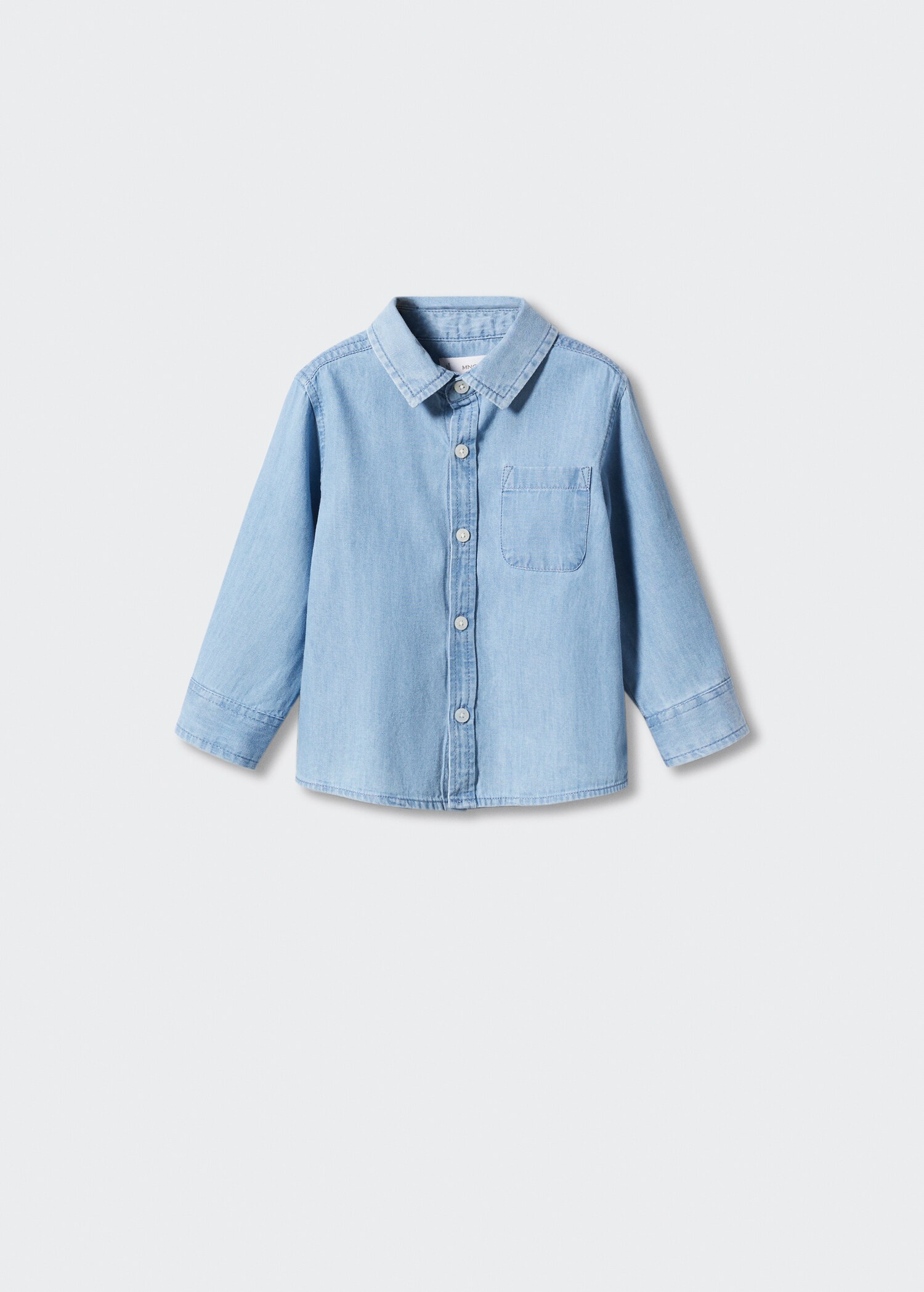 Regular-fit denim shirt with pocket - Article without model