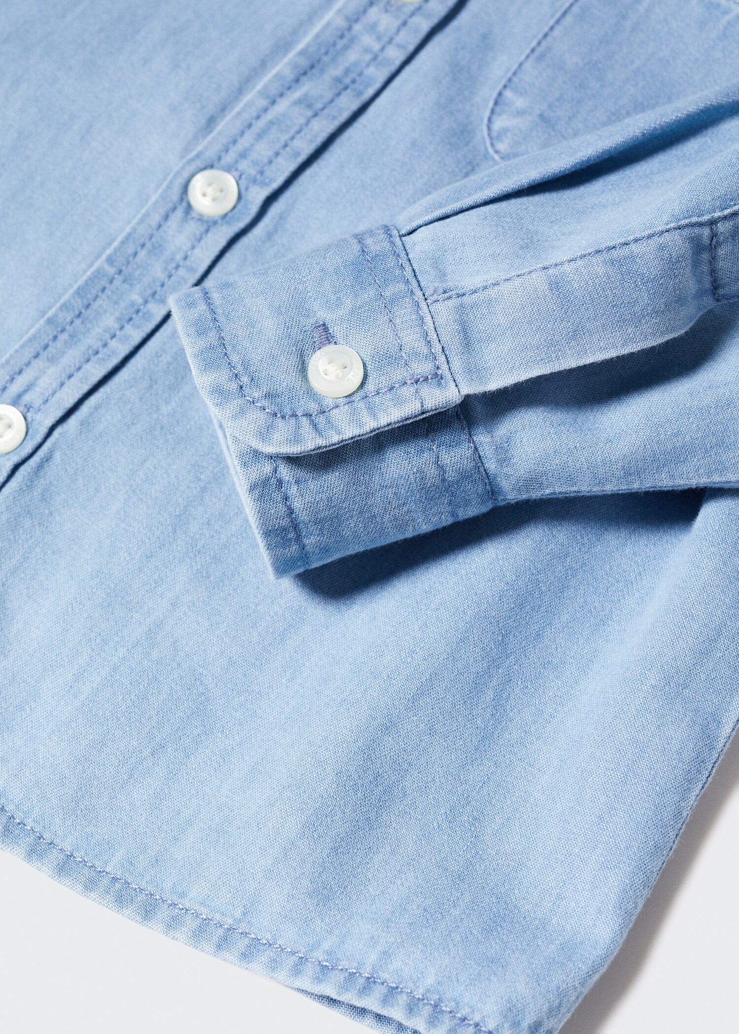 Regular-fit denim shirt with pocket - Details of the article 8