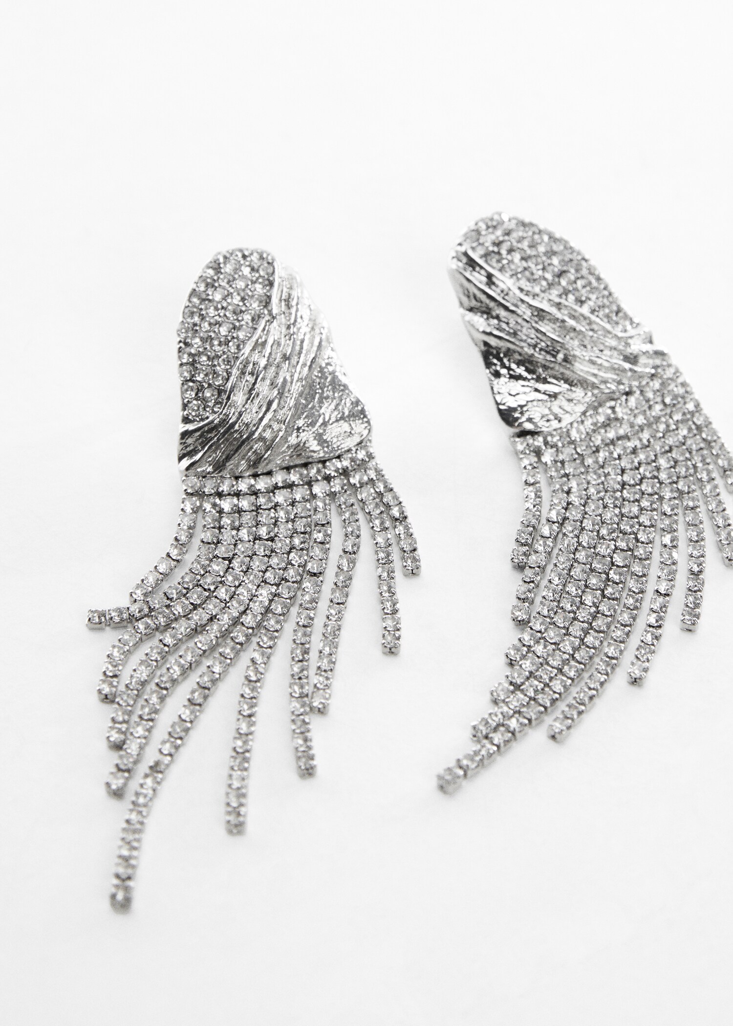Crystal waterfall earrings - Medium plane