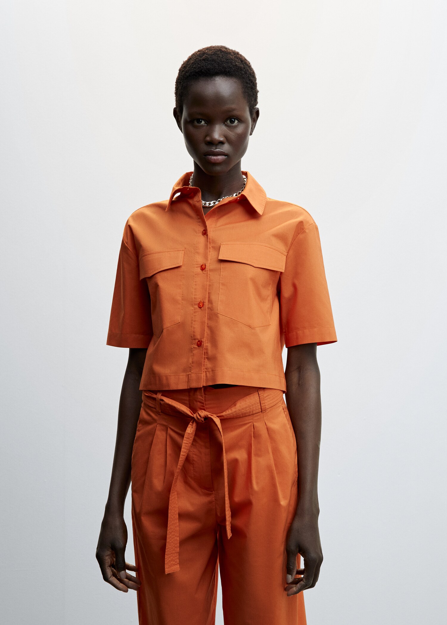 Pleated culottes pants - Details of the article 1