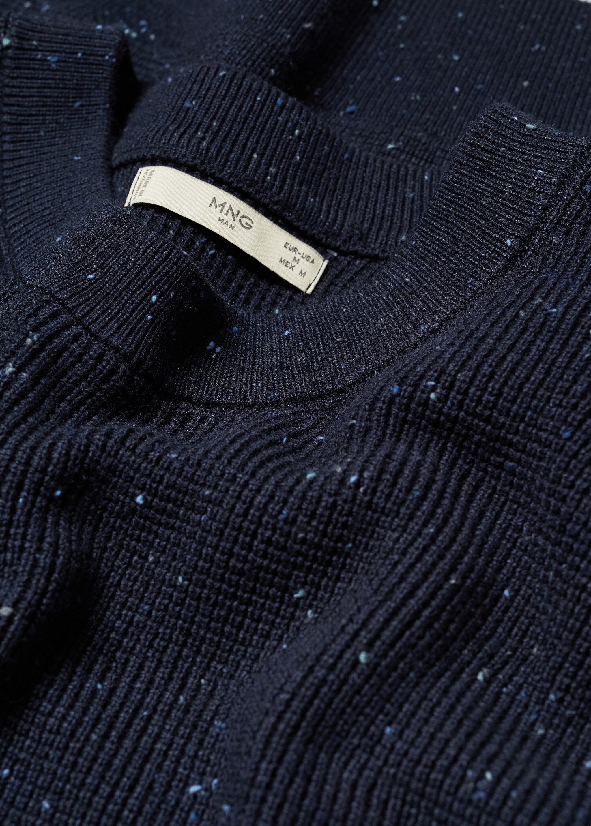 Structured flecked sweater - Details of the article 8