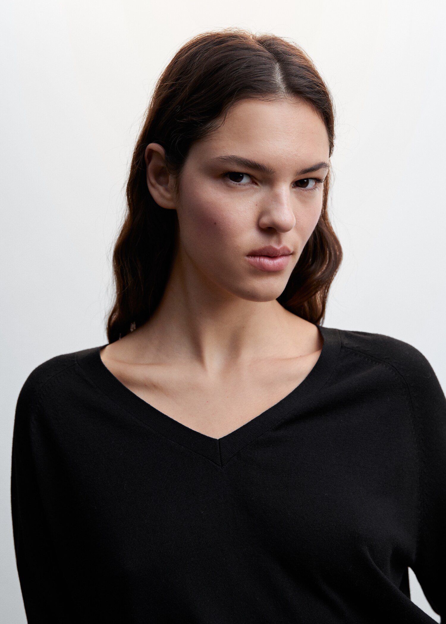Pullover maglia sottile collo a V - Dettaglio dell'articolo 1