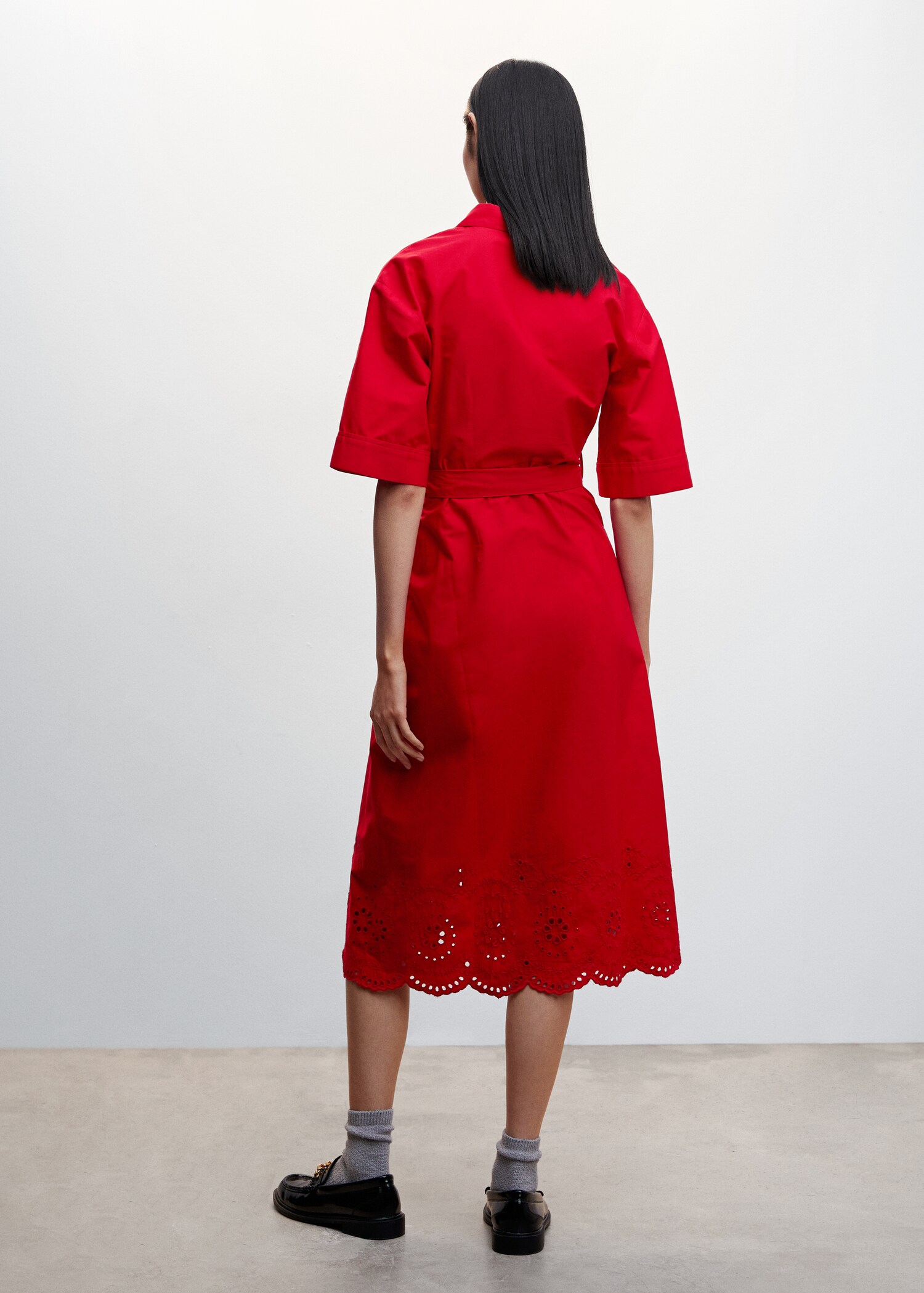 Swiss embroidered shirt dress - Details of the article 1