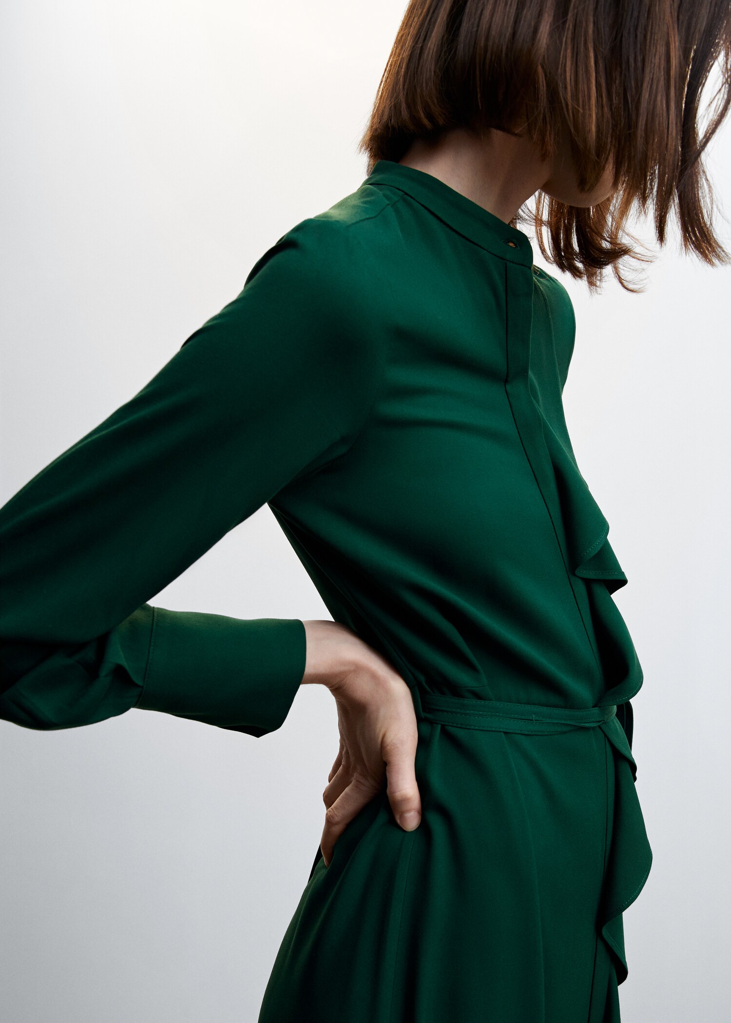 Ruffled shirt dress - Details of the article 1