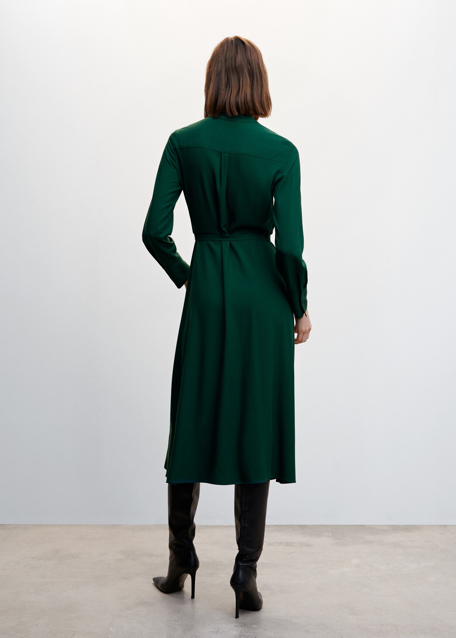 Ruffled shirt dress - Reverse of the article