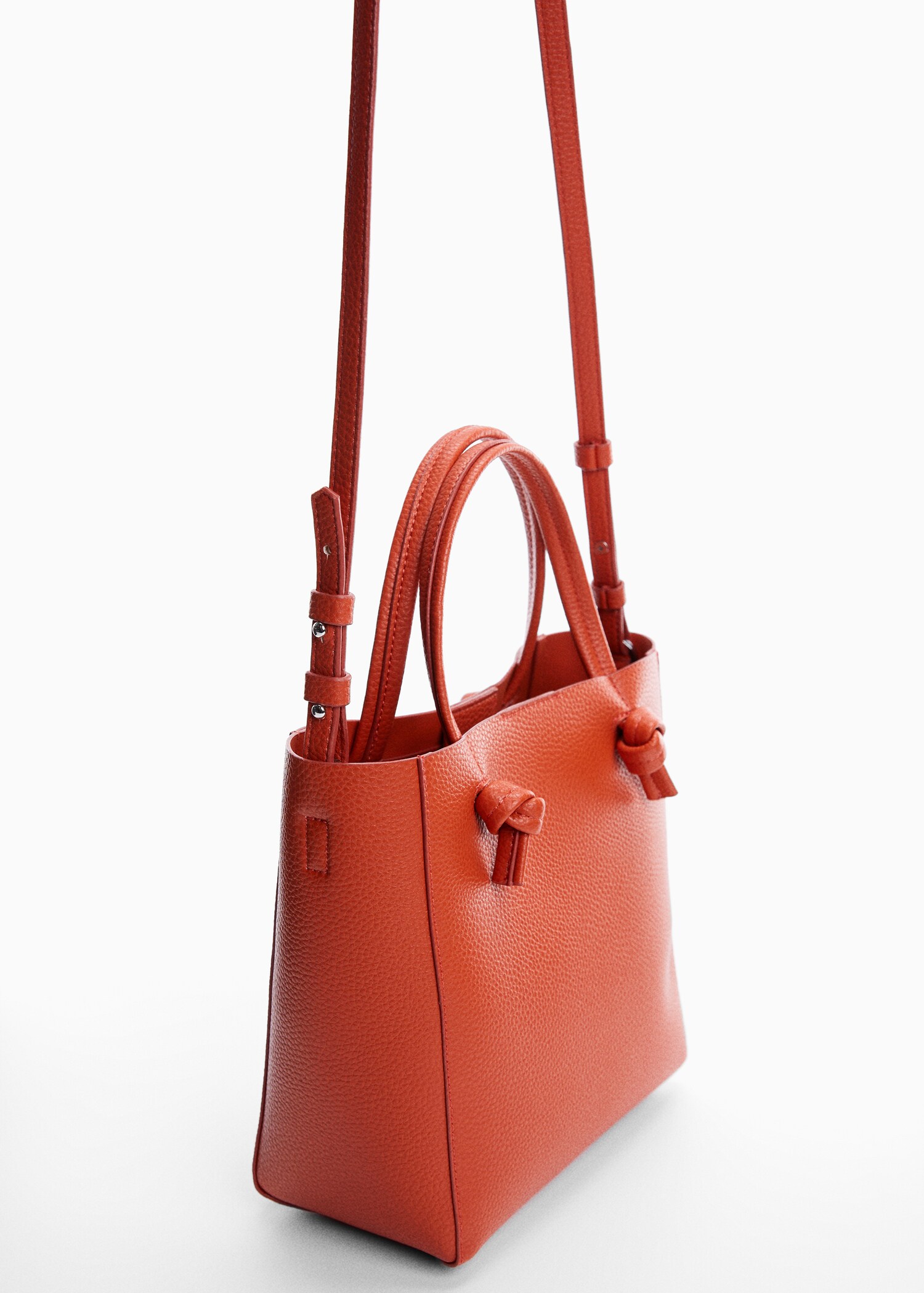 Mini shopper bag with knots - Medium plane