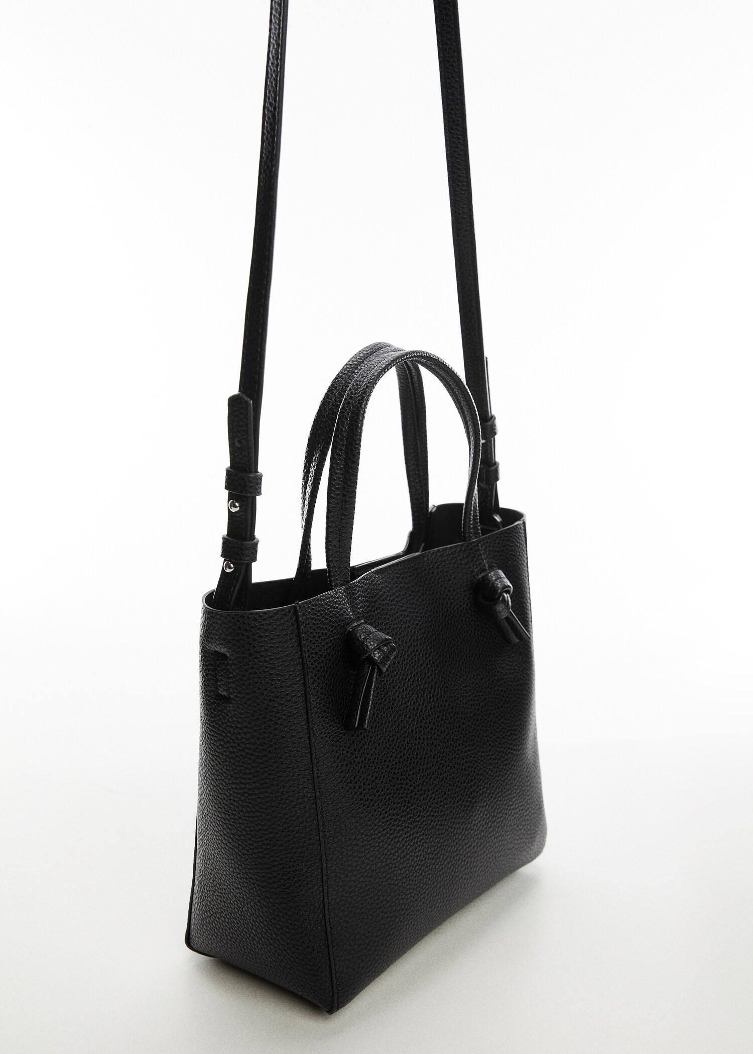 Mini shopper bag with knots - Medium plane