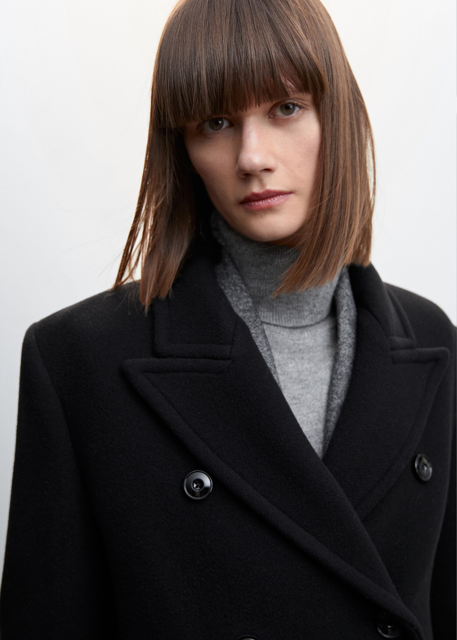 Double-breasted wool coat - Details of the article 2
