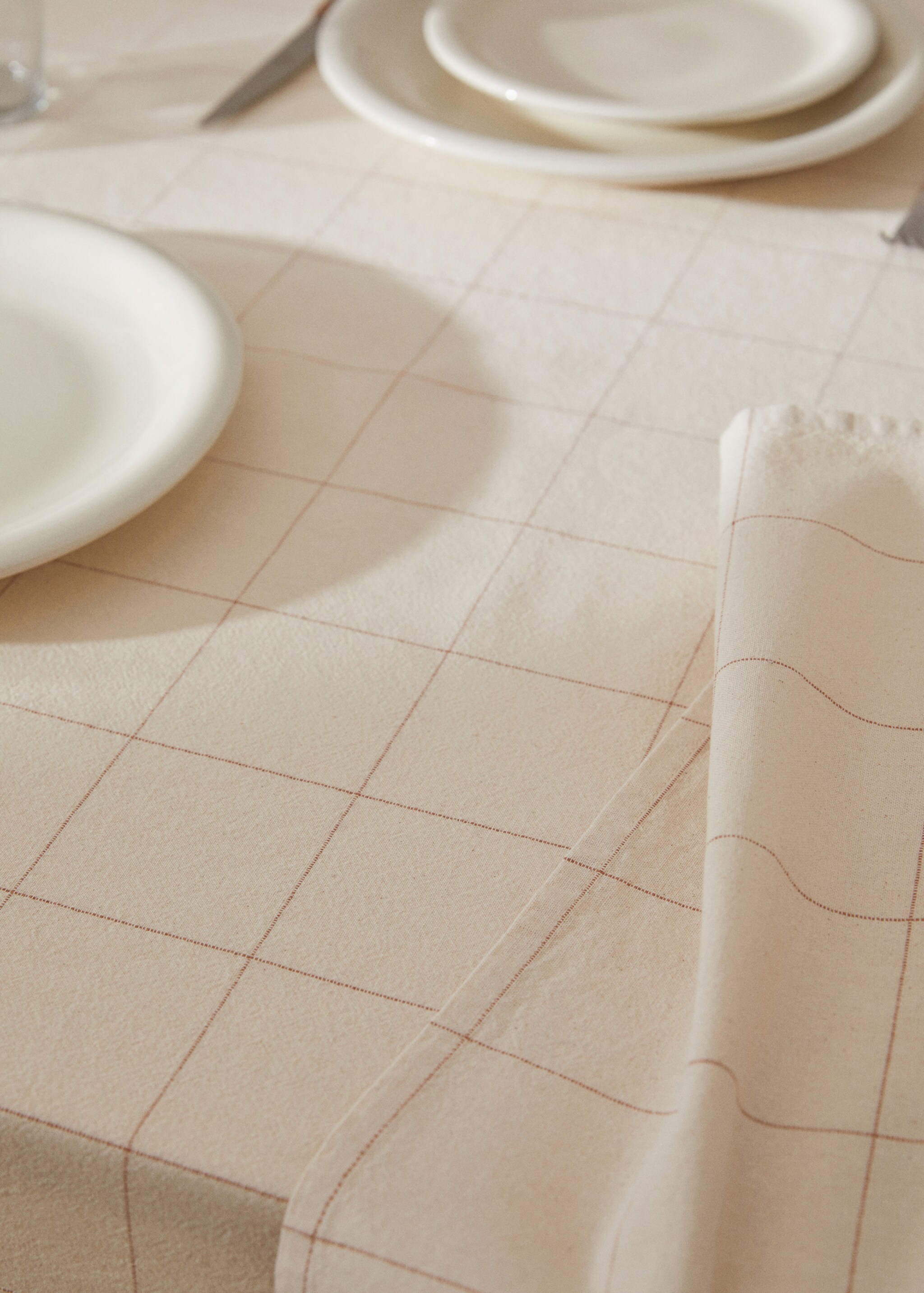Check cotton tablecloth 150x250cm - Details of the article 7